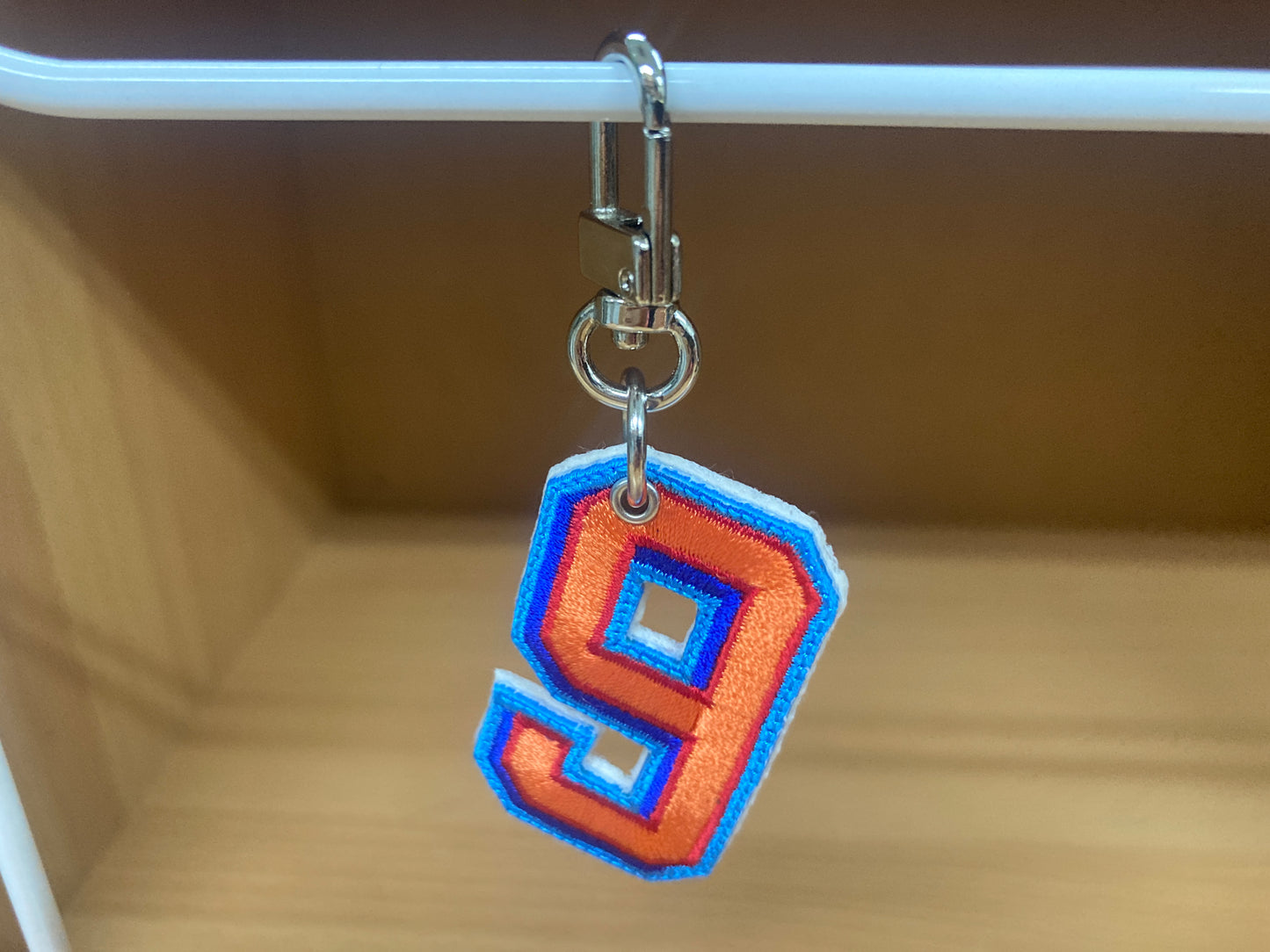 Tiny Treasures Seoul - Embroidered Number 9 Keychain 8