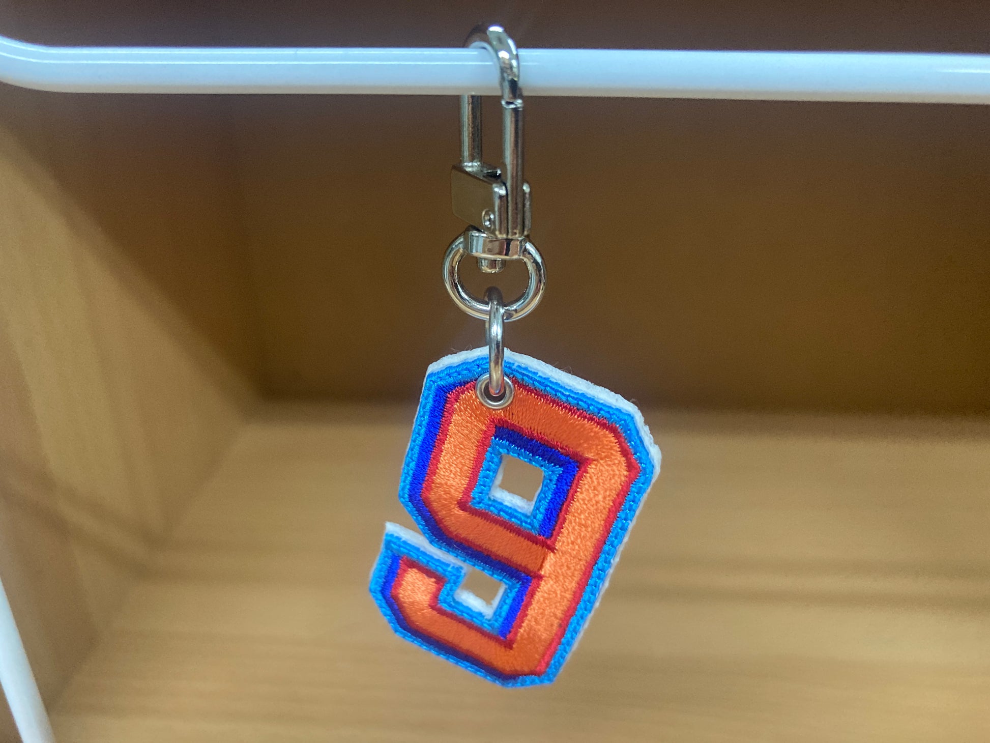 Tiny Treasures Seoul - Embroidered Number 9 Keychain 8