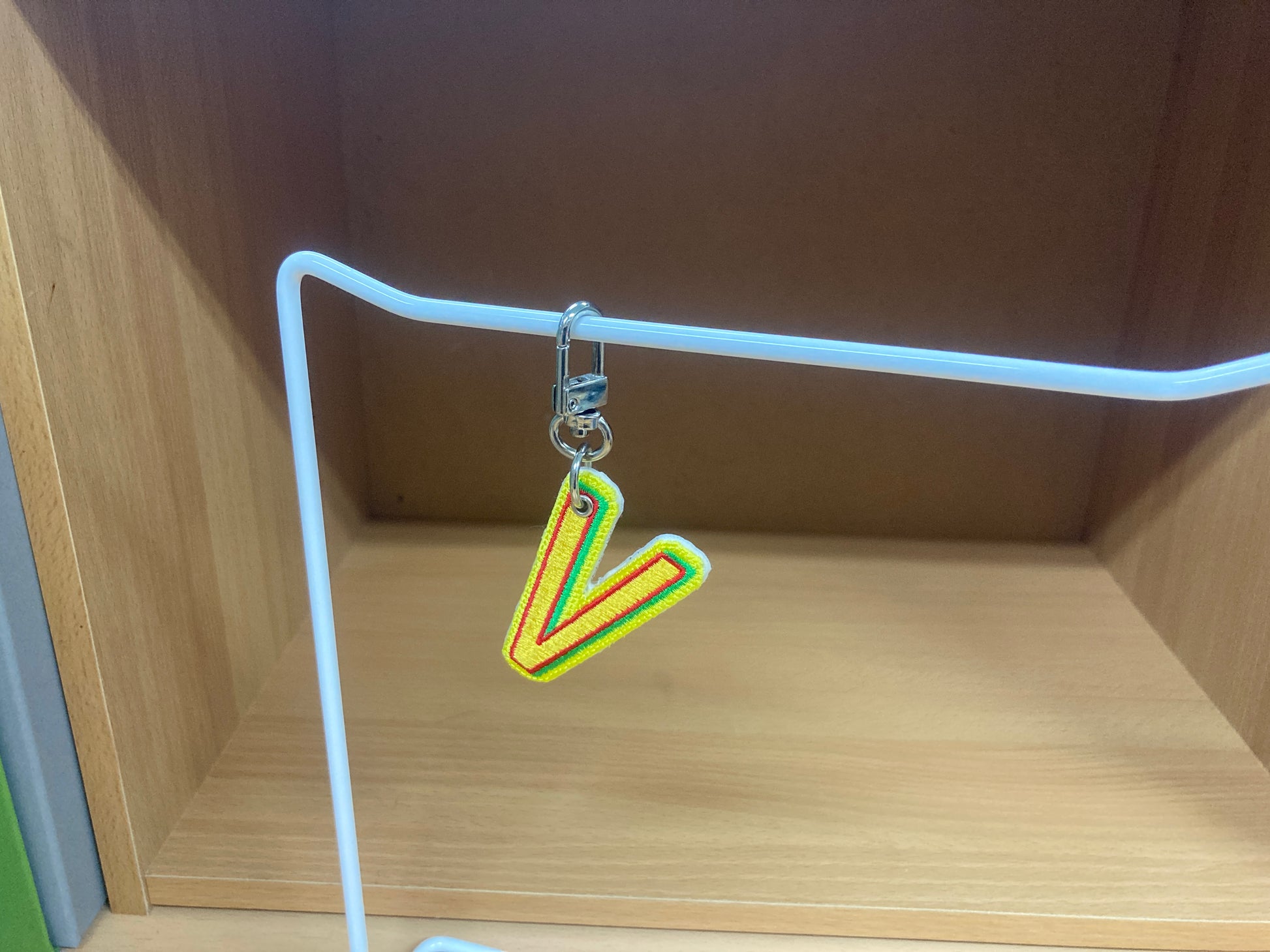 Tiny Treasures Seoul - Embroidered Initial V Bag Charm 7