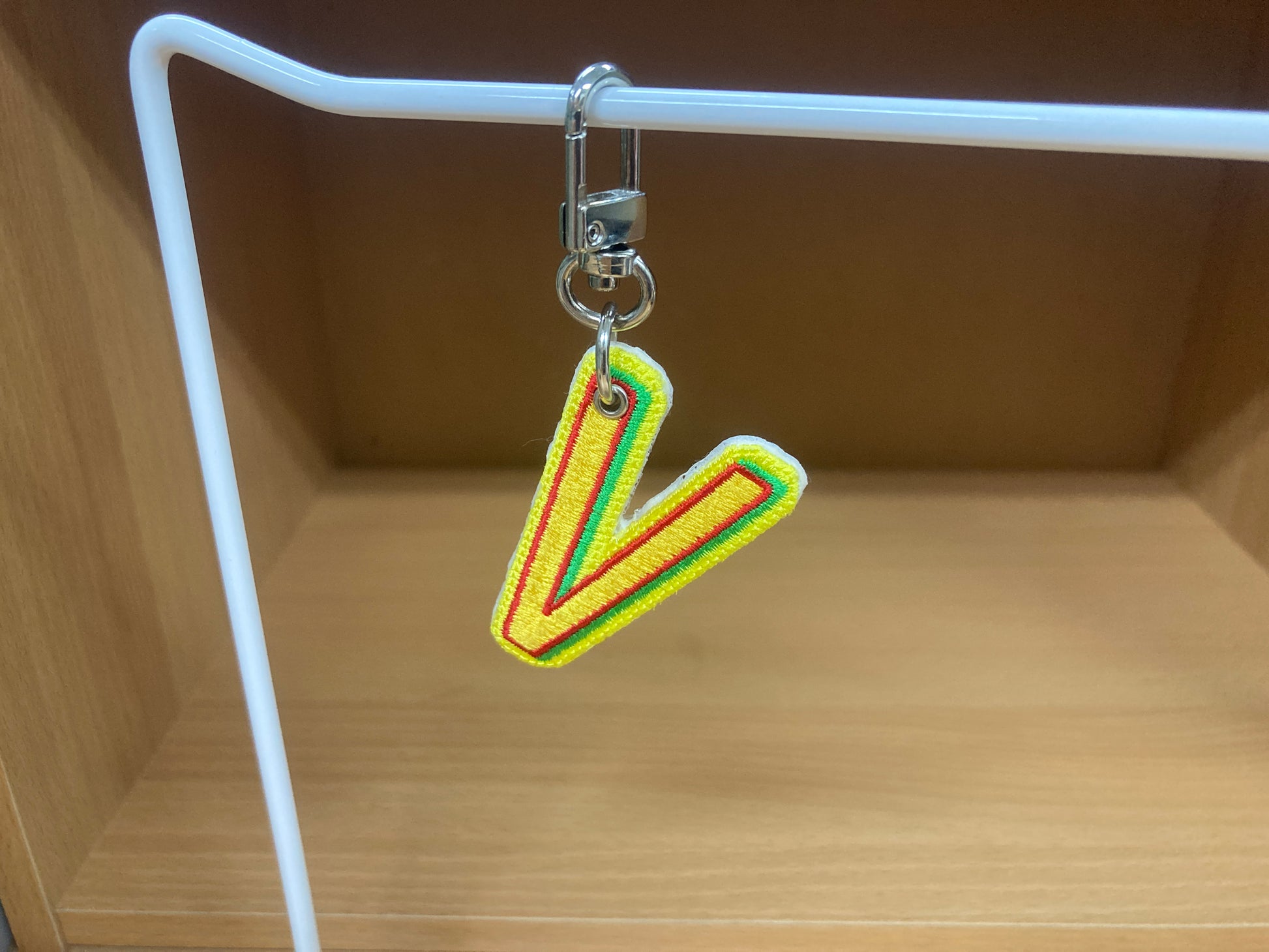 Tiny Treasures Seoul - Embroidered Initial V Bag Charm 10