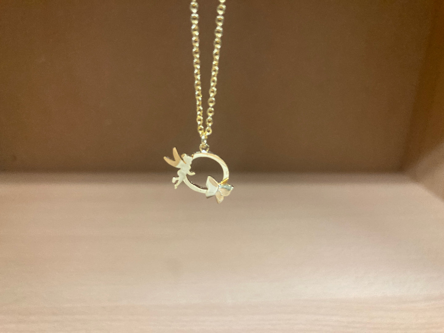 Tiny Treasures Seoul - Fairy & Butterfly Circle Necklace (Gold) 2