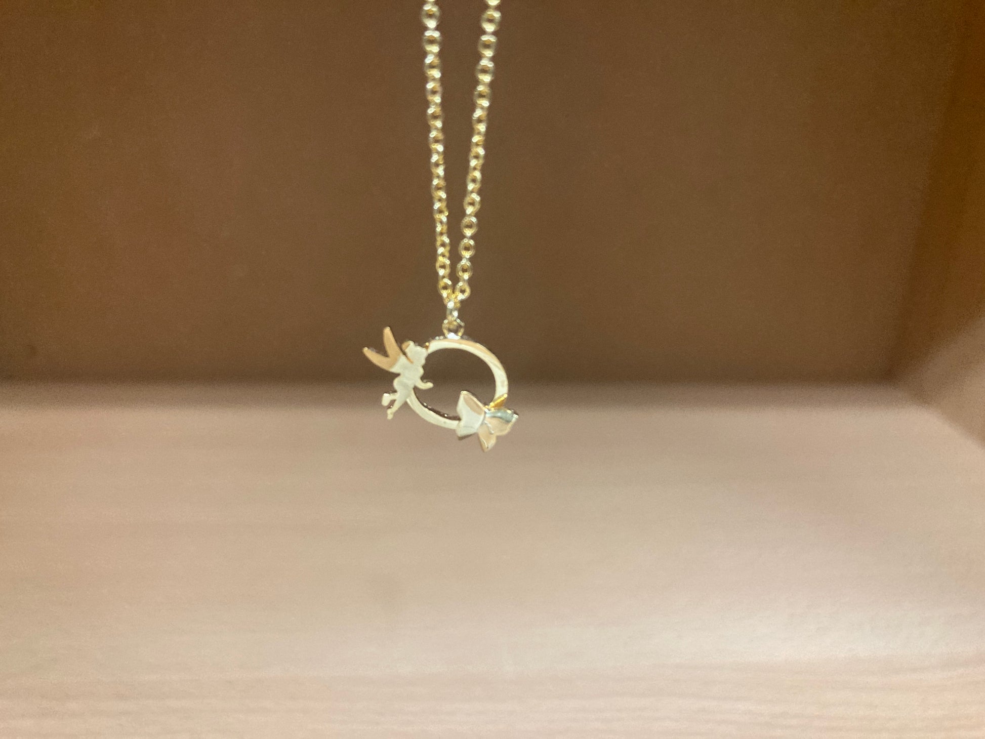 Tiny Treasures Seoul - Fairy & Butterfly Circle Necklace (Gold) 2