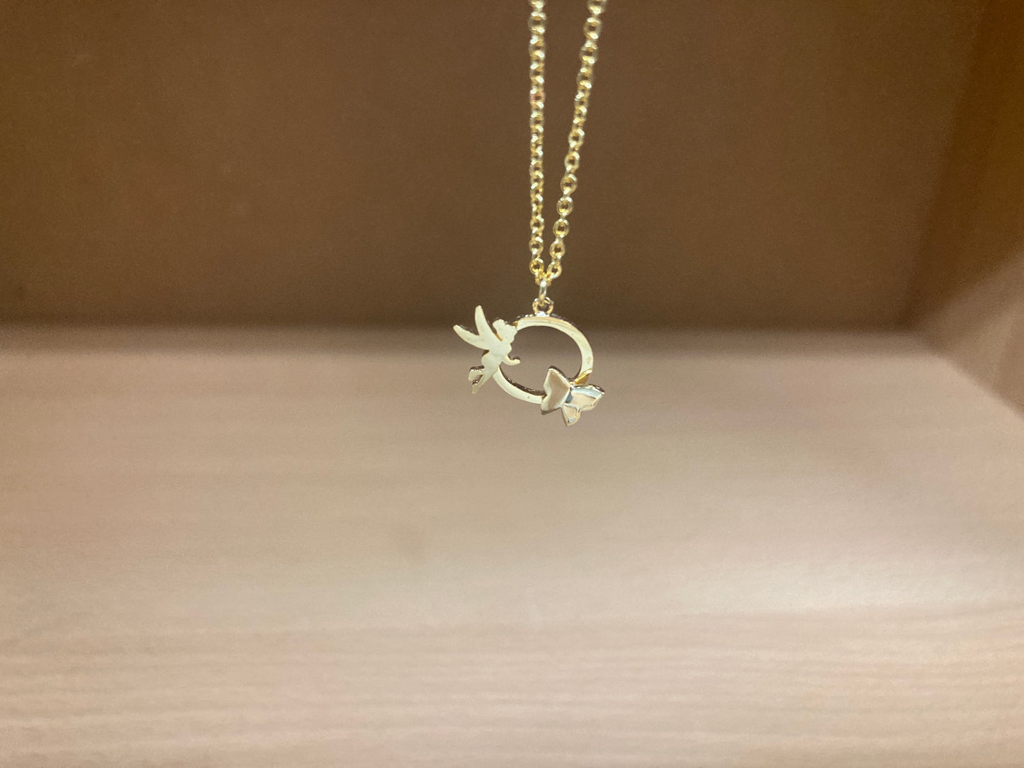Tiny Treasures Seoul - Fairy & Butterfly Circle Necklace (Gold) 3