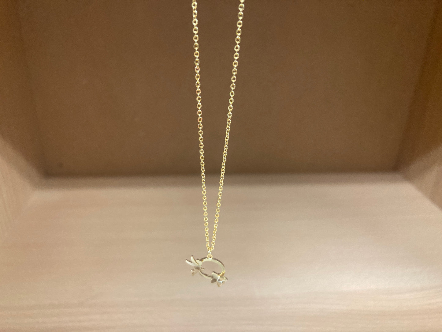 Tiny Treasures Seoul - Fairy & Butterfly Circle Necklace (Gold) 4