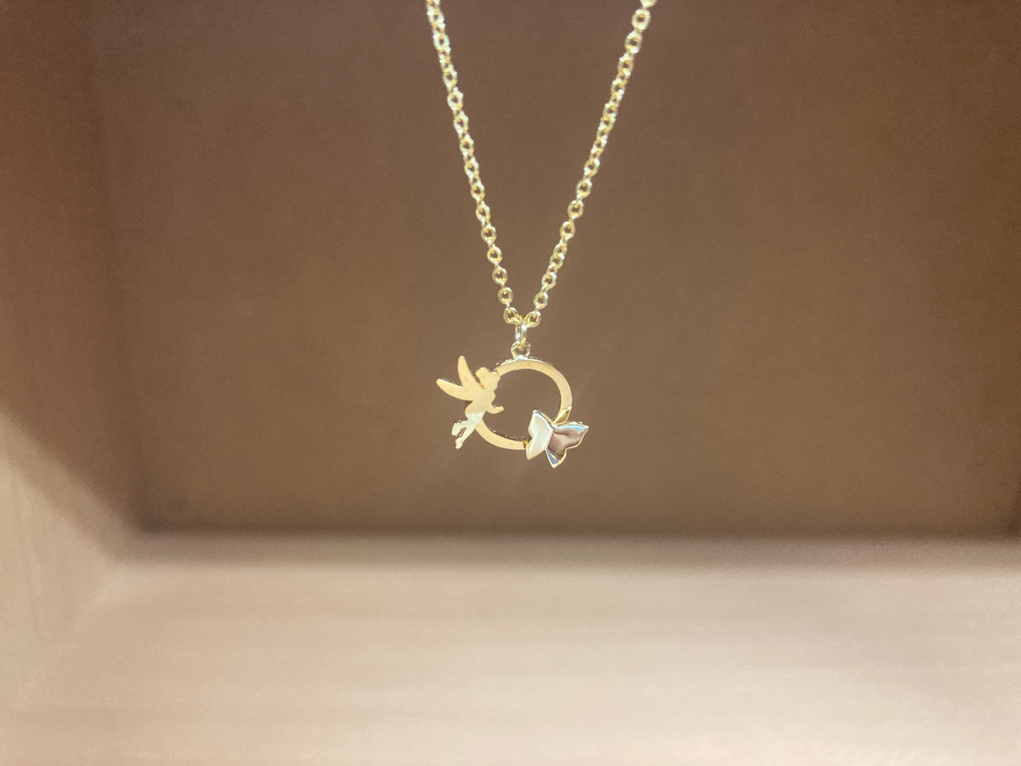 Tiny Treasures Seoul - Fairy & Butterfly Circle Necklace (Gold) 8