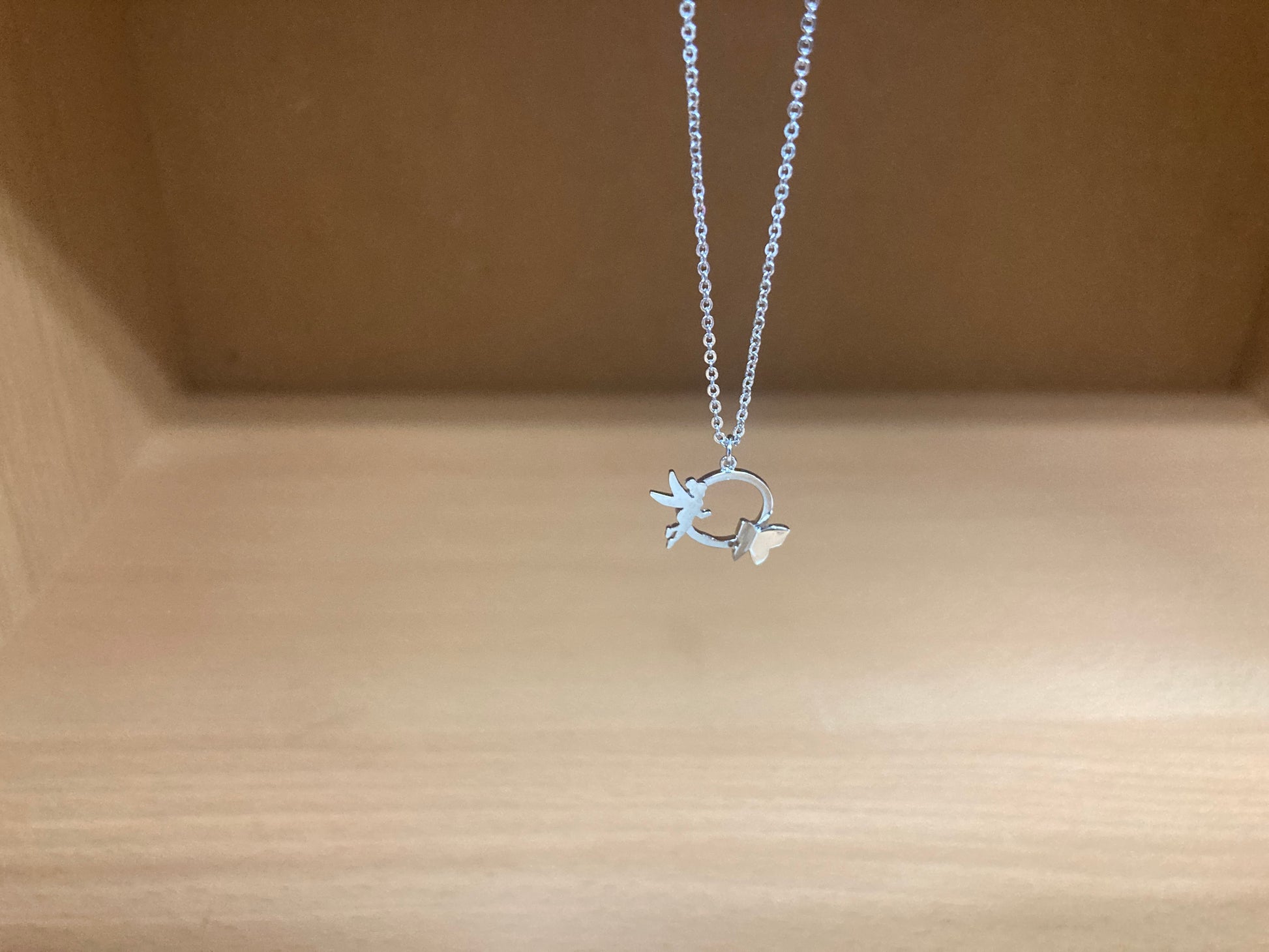 Tiny Treasures Seoul - Fairy & Butterfly Circle Necklace (Silver) 4