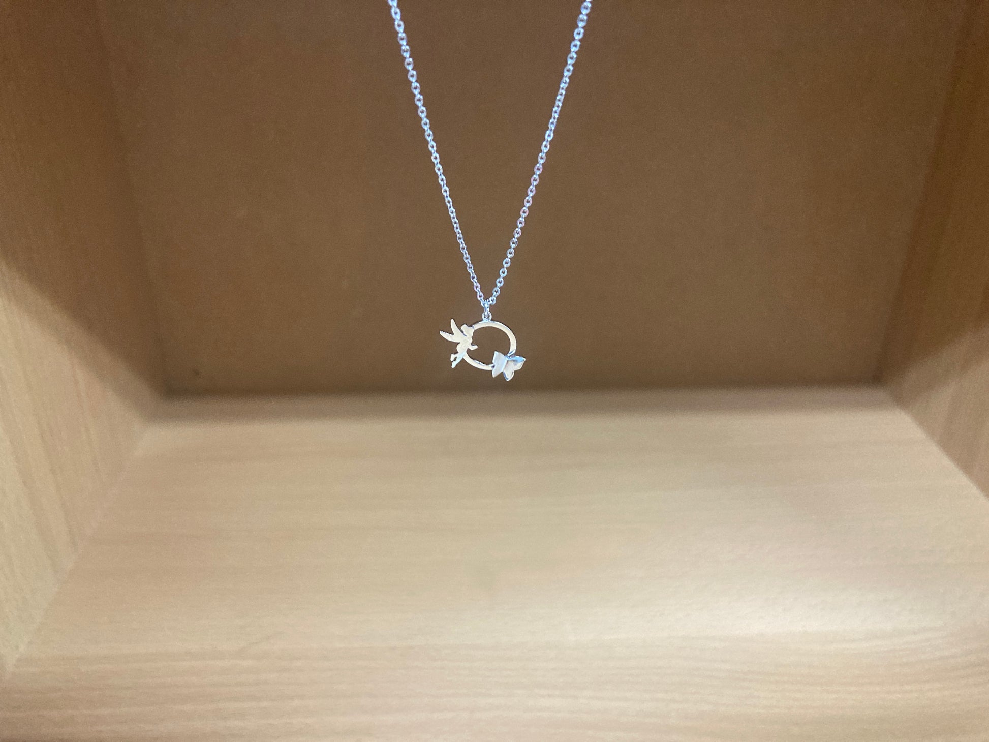 Tiny Treasures Seoul - Fairy & Butterfly Circle Necklace (Silver) 6