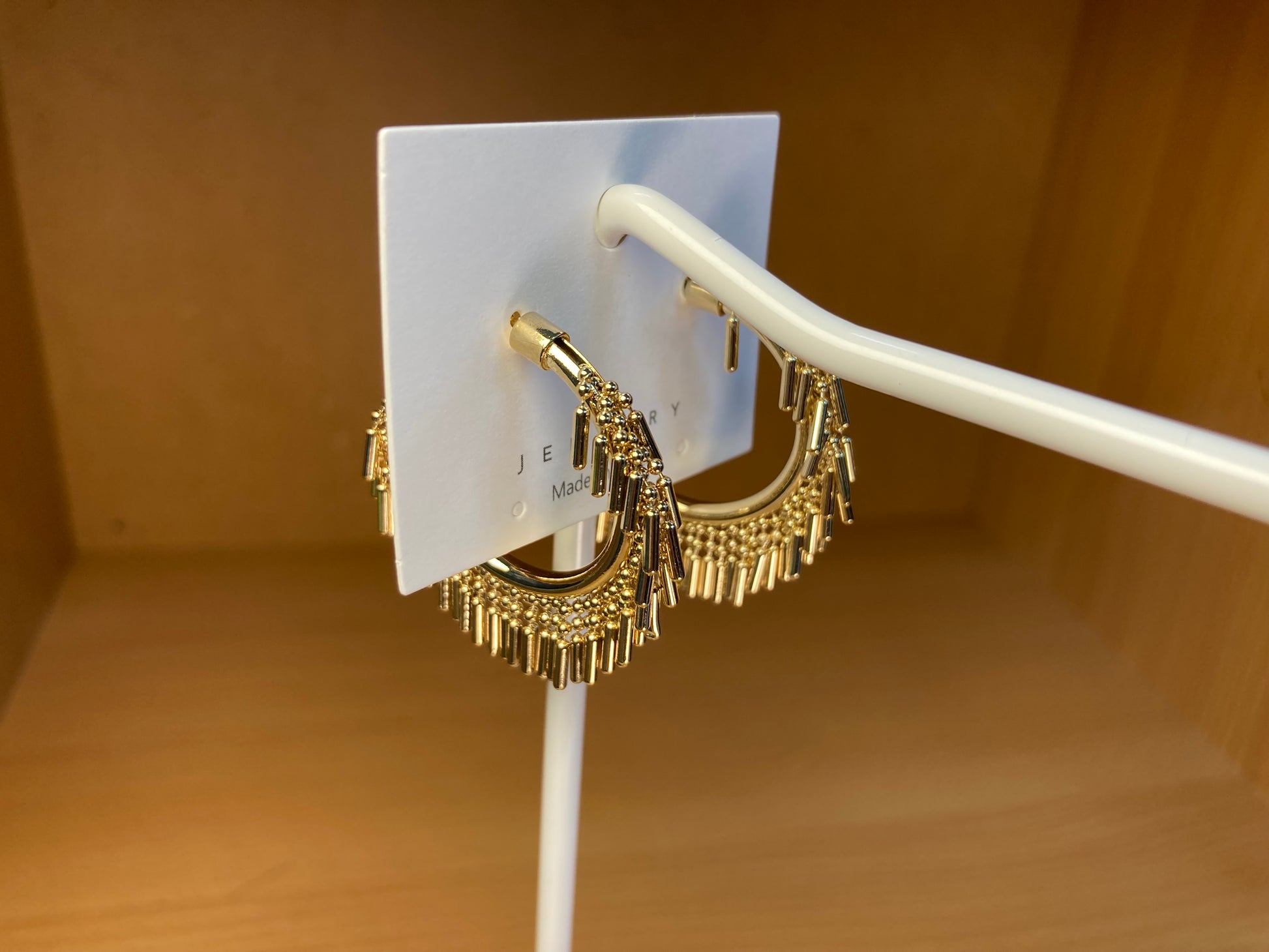 Tiny Treasures Seoul - Fringe Hoop Earrings (Gold)