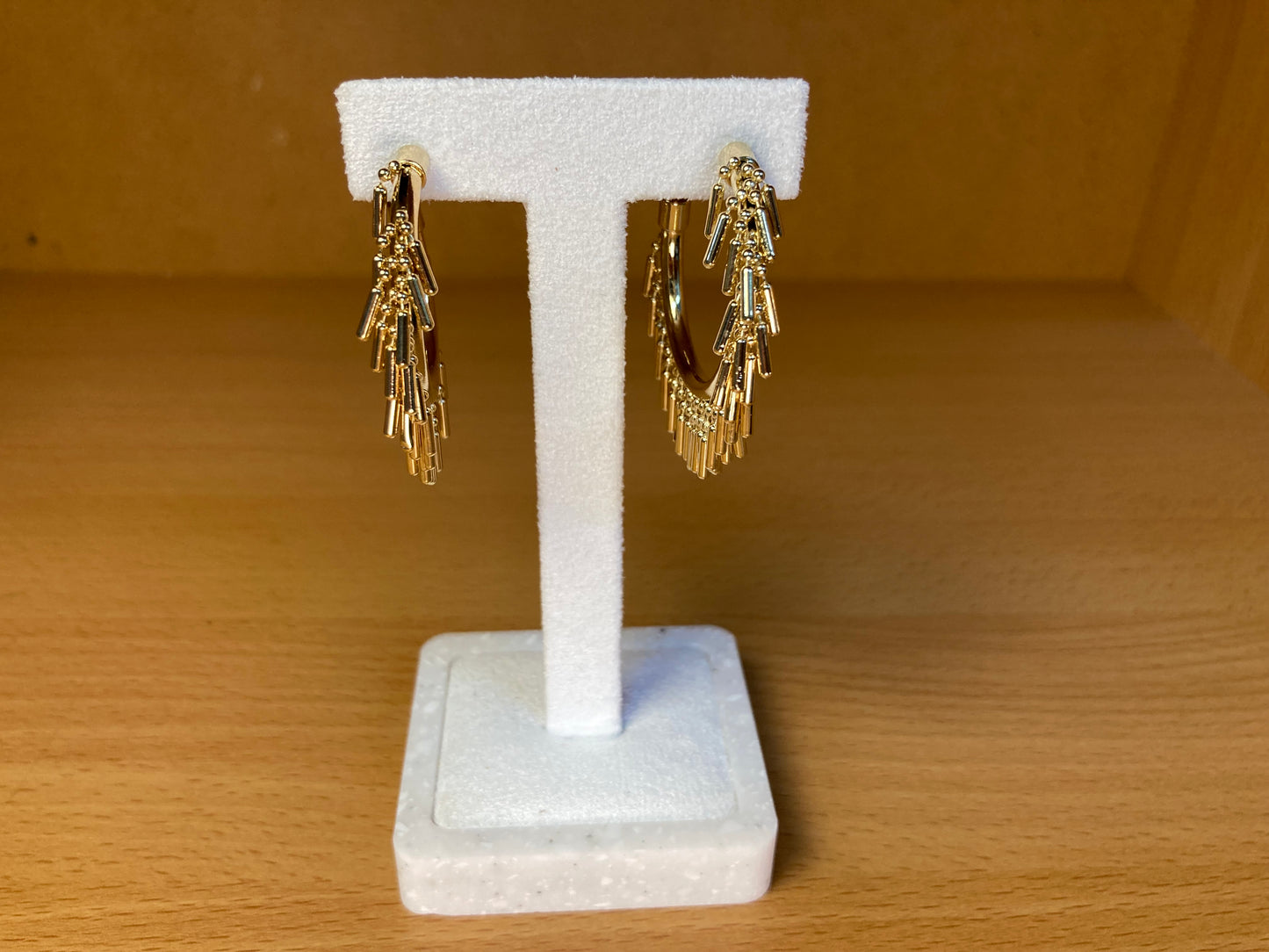 Tiny Treasures Seoul - Fringe Hoop Earrings (Gold)