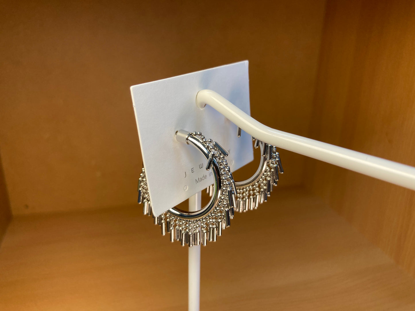 Tiny Treasures Seoul - Fringe Hoop Earrings (Silver)