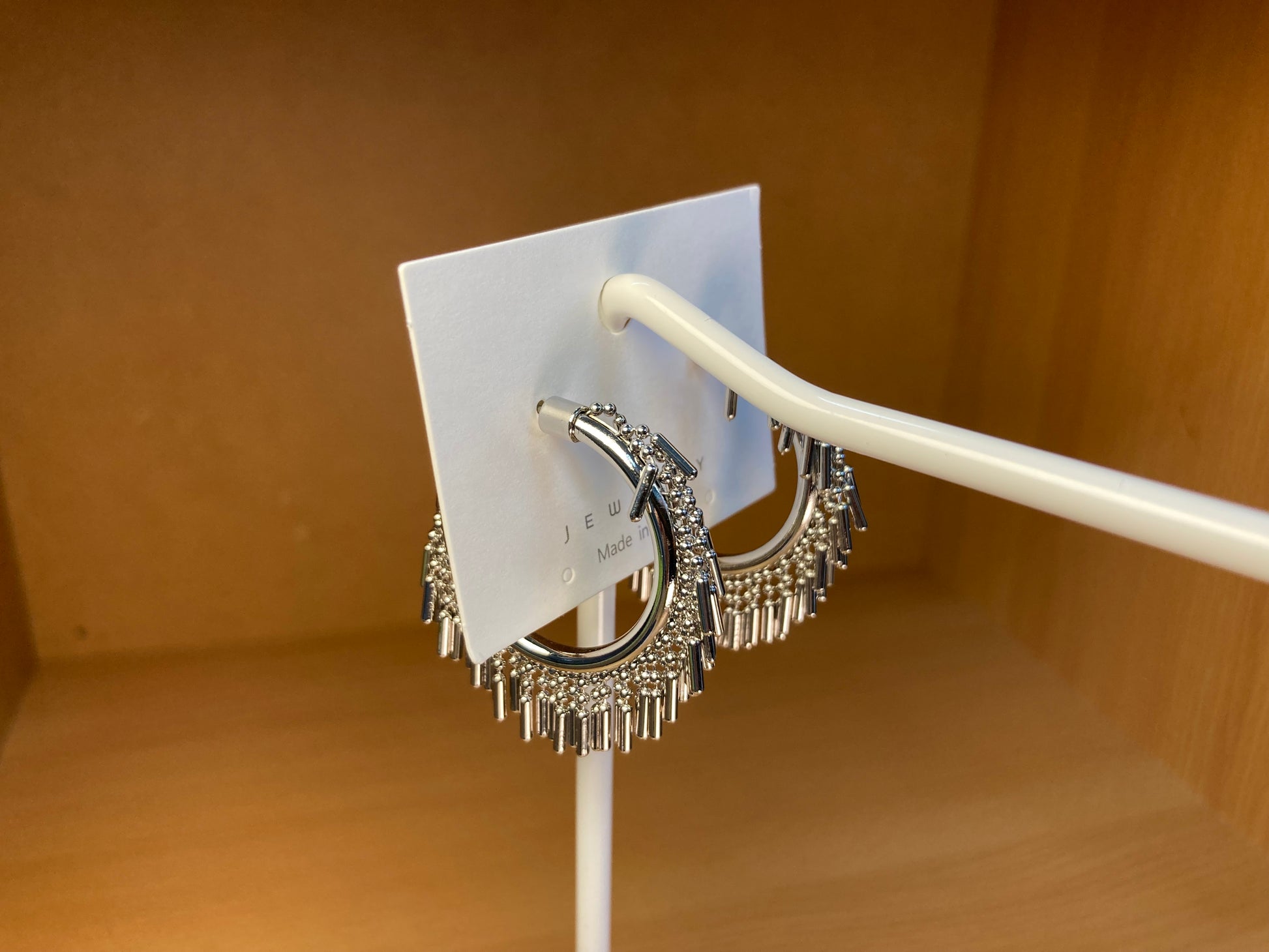 Tiny Treasures Seoul - Fringe Hoop Earrings (Silver)