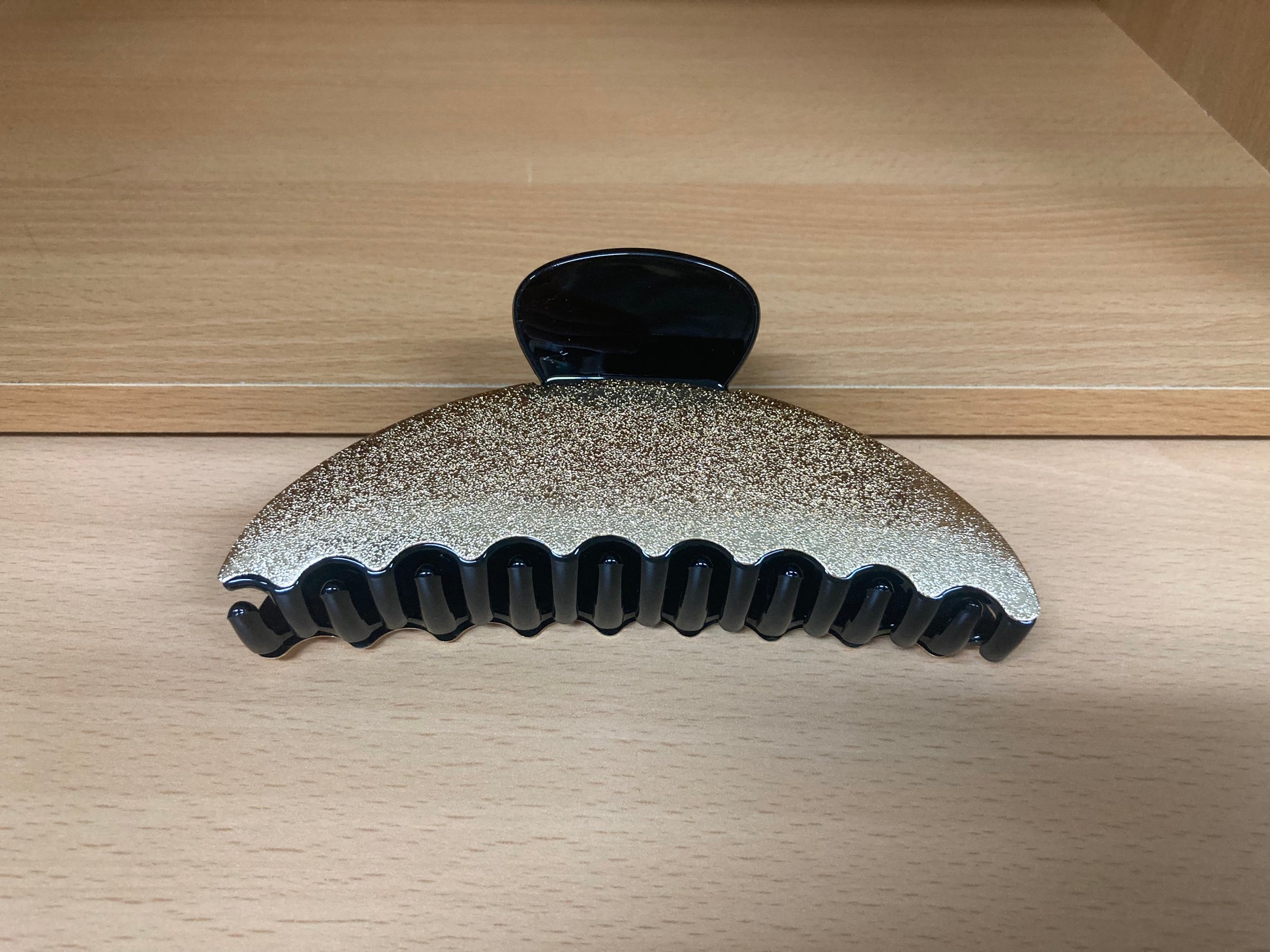 Tiny Treasures Seoul - Gold & Black Shimmer Half Moon Hair Claw
