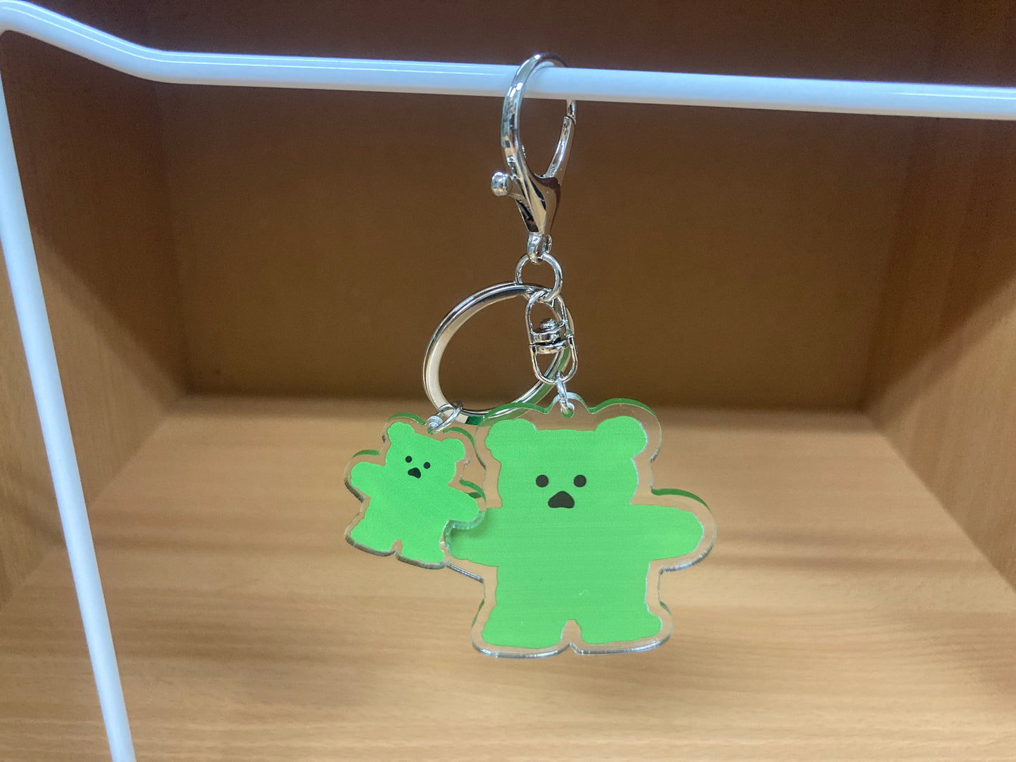 Tiny Treasures Seoul - Green Bear Acrylic Keychain 