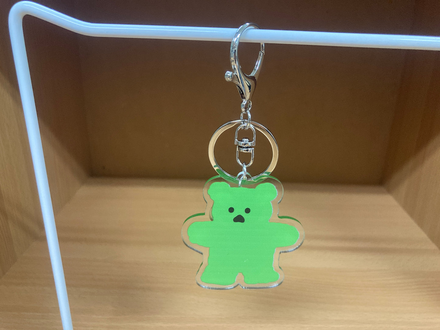 Tiny Treasures Seoul - Green Bear Acrylic Keychain 14
