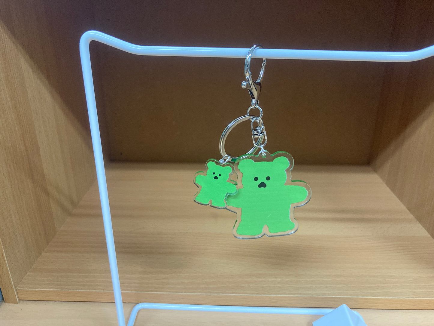 Tiny Treasures Seoul - Green Bear Acrylic Keychain 4