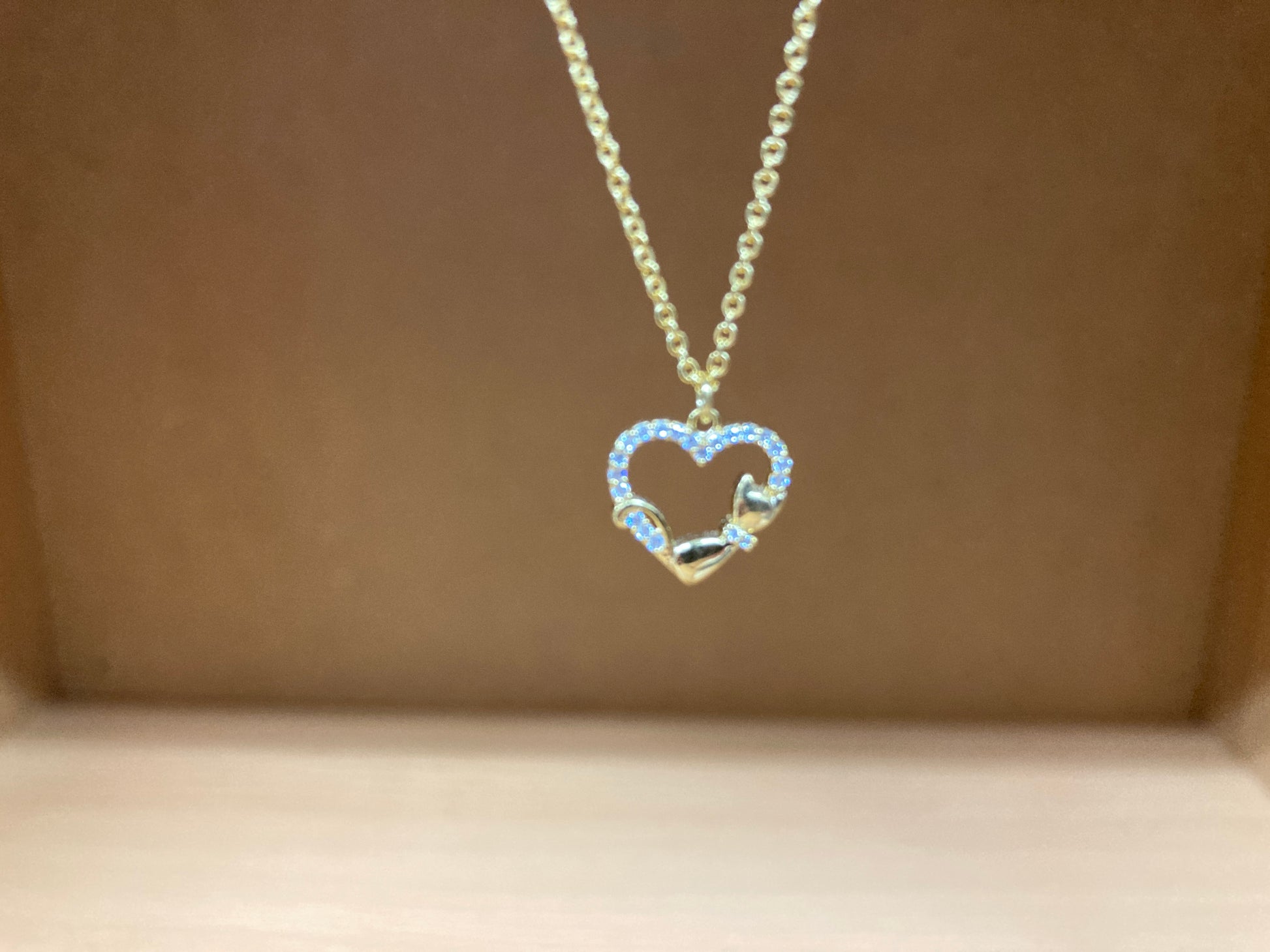 Tiny Treasures Seoul - Heart & Cat Necklace (Gold) 