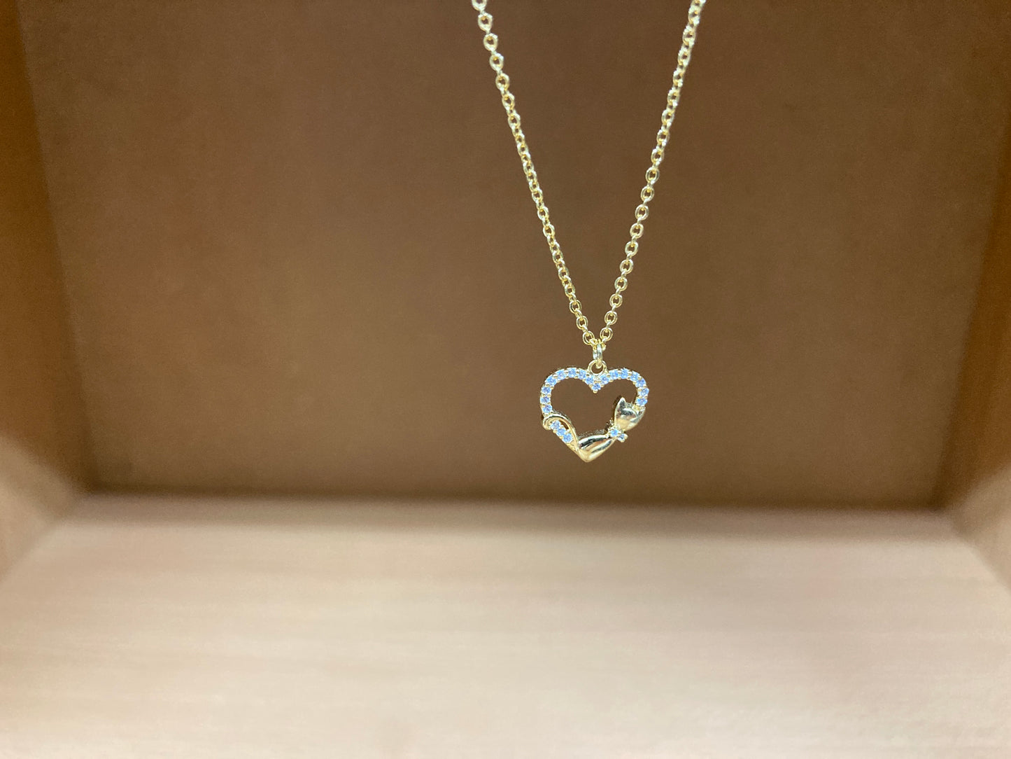 Tiny Treasures Seoul - Heart & Cat Necklace (Gold) 10