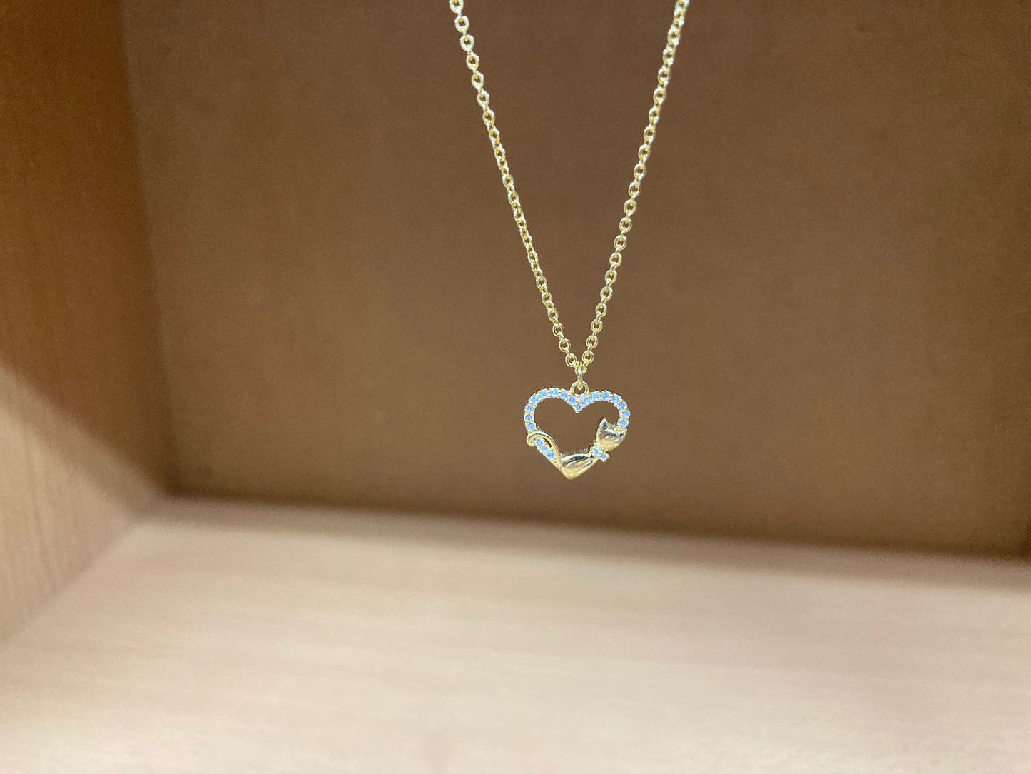 Tiny Treasures Seoul - Heart & Cat Necklace (Gold) 12
