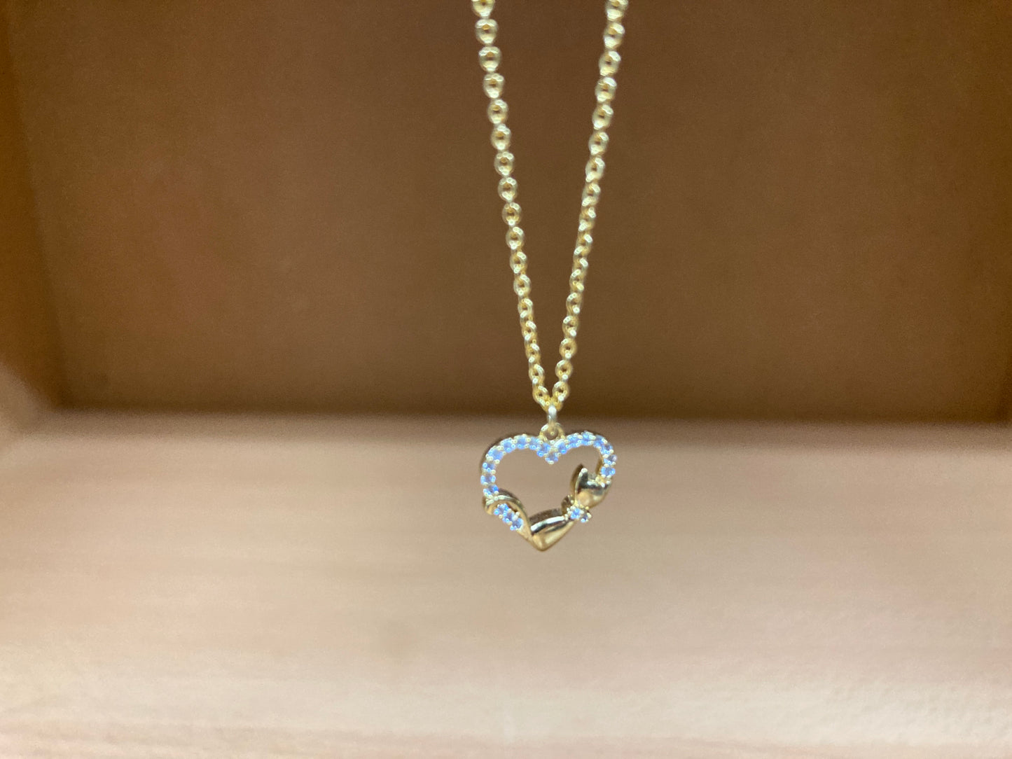 Tiny Treasures Seoul - Heart & Cat Necklace (Gold) 2