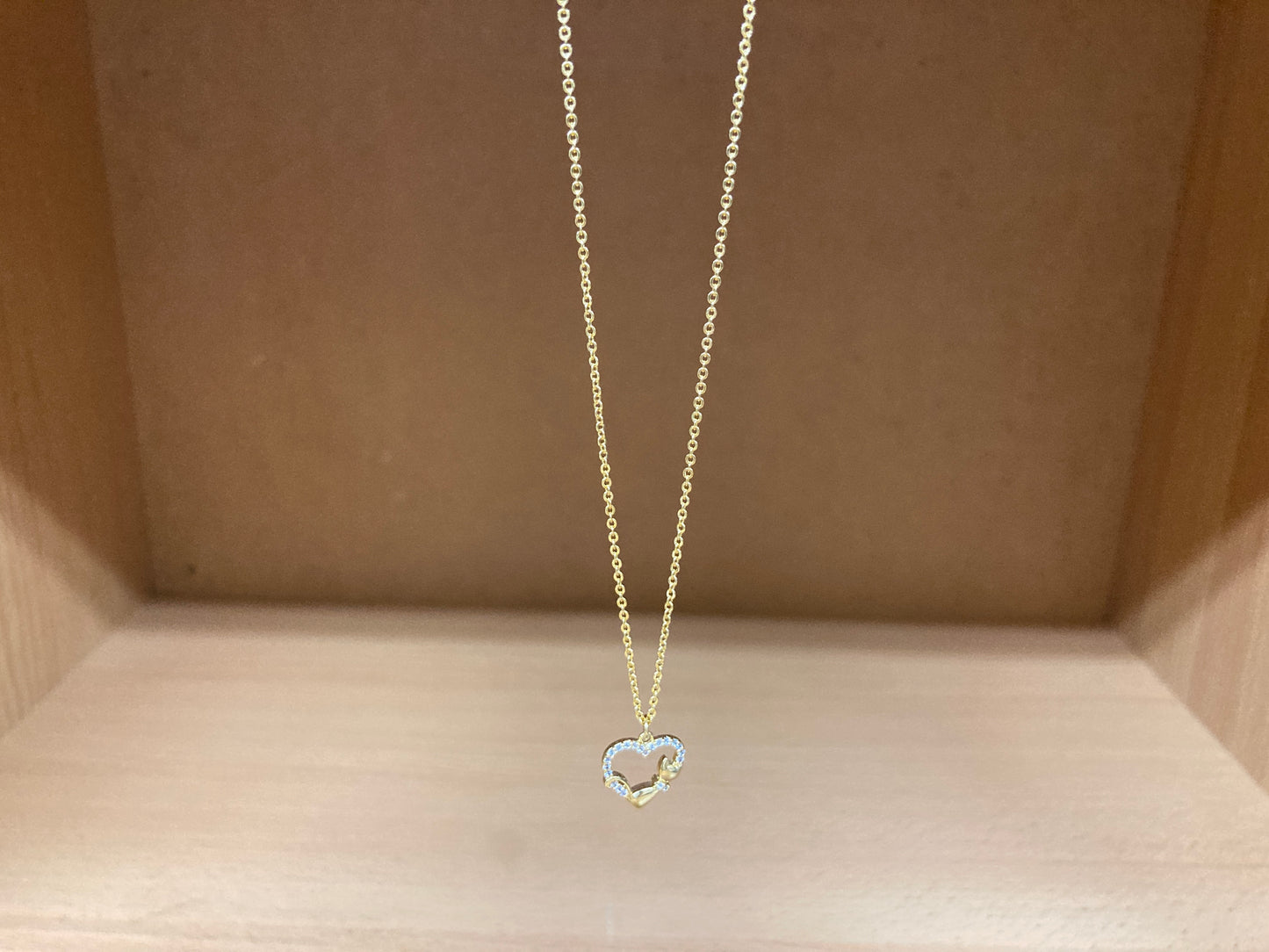Tiny Treasures Seoul - Heart & Cat Necklace (Gold) 3