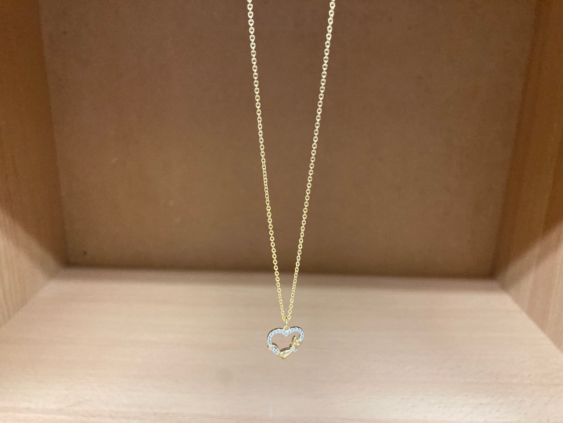 Tiny Treasures Seoul - Heart & Cat Necklace (Gold) 3