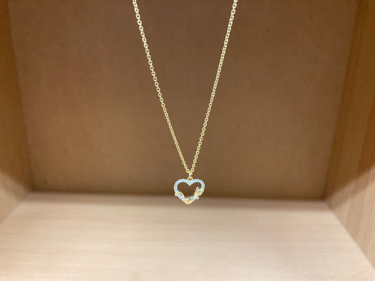 Tiny Treasures Seoul - Heart & Cat Necklace (Gold) 6