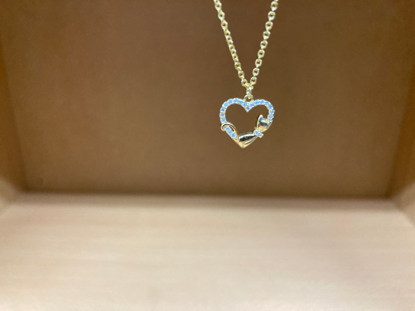 Tiny Treasures Seoul - Heart & Cat Necklace (Gold) 9