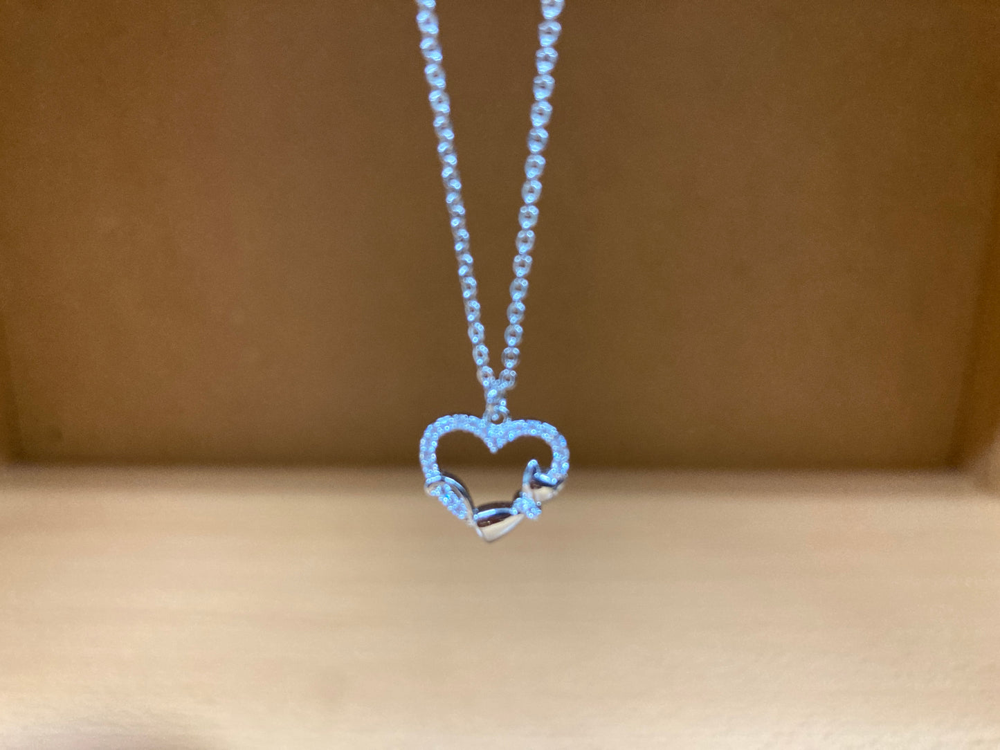 Tiny Treasures Seoul - Heart & Cat Necklace (Silver) 