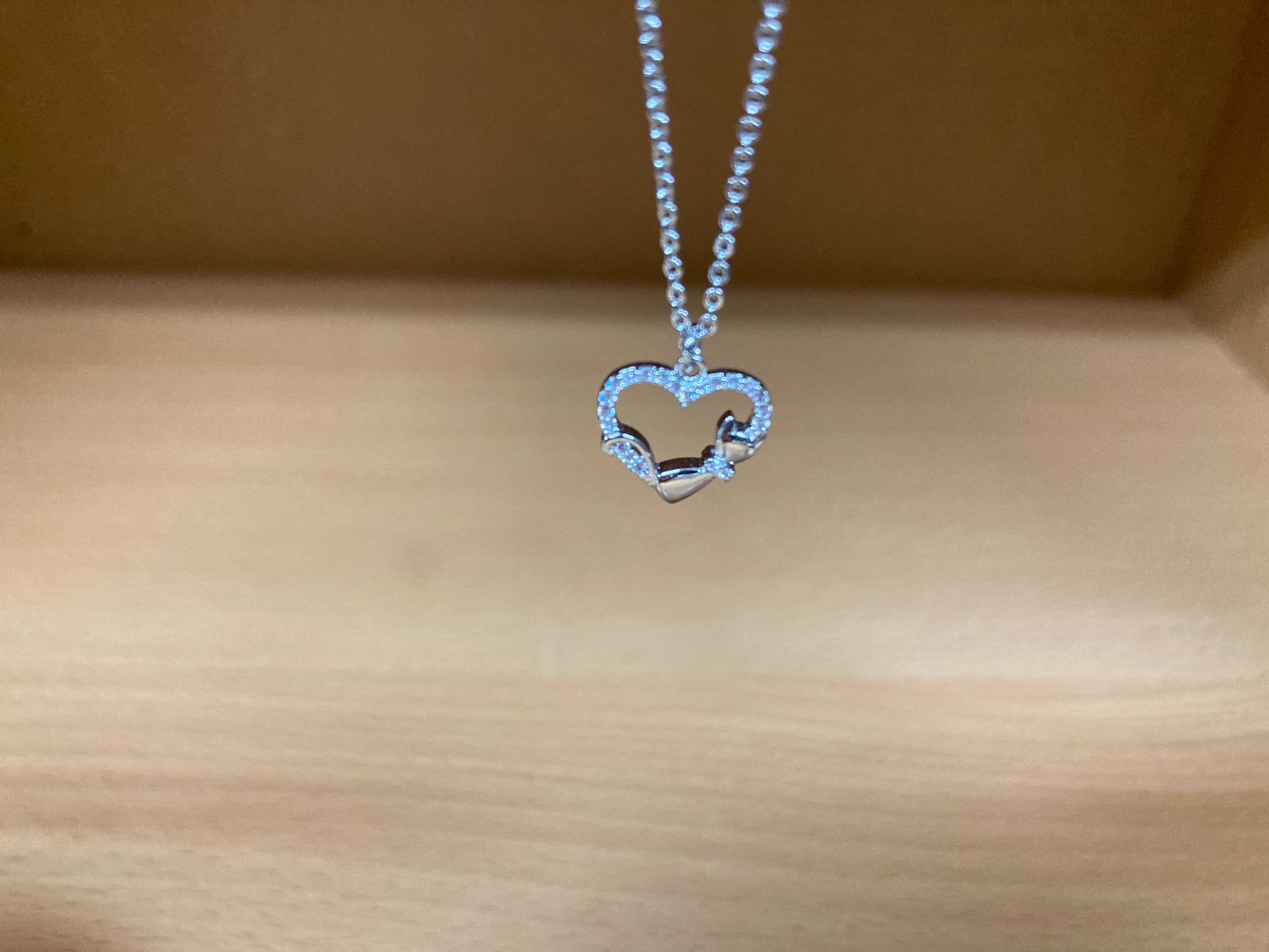 Tiny Treasures Seoul - Heart & Cat Necklace (Silver) 12