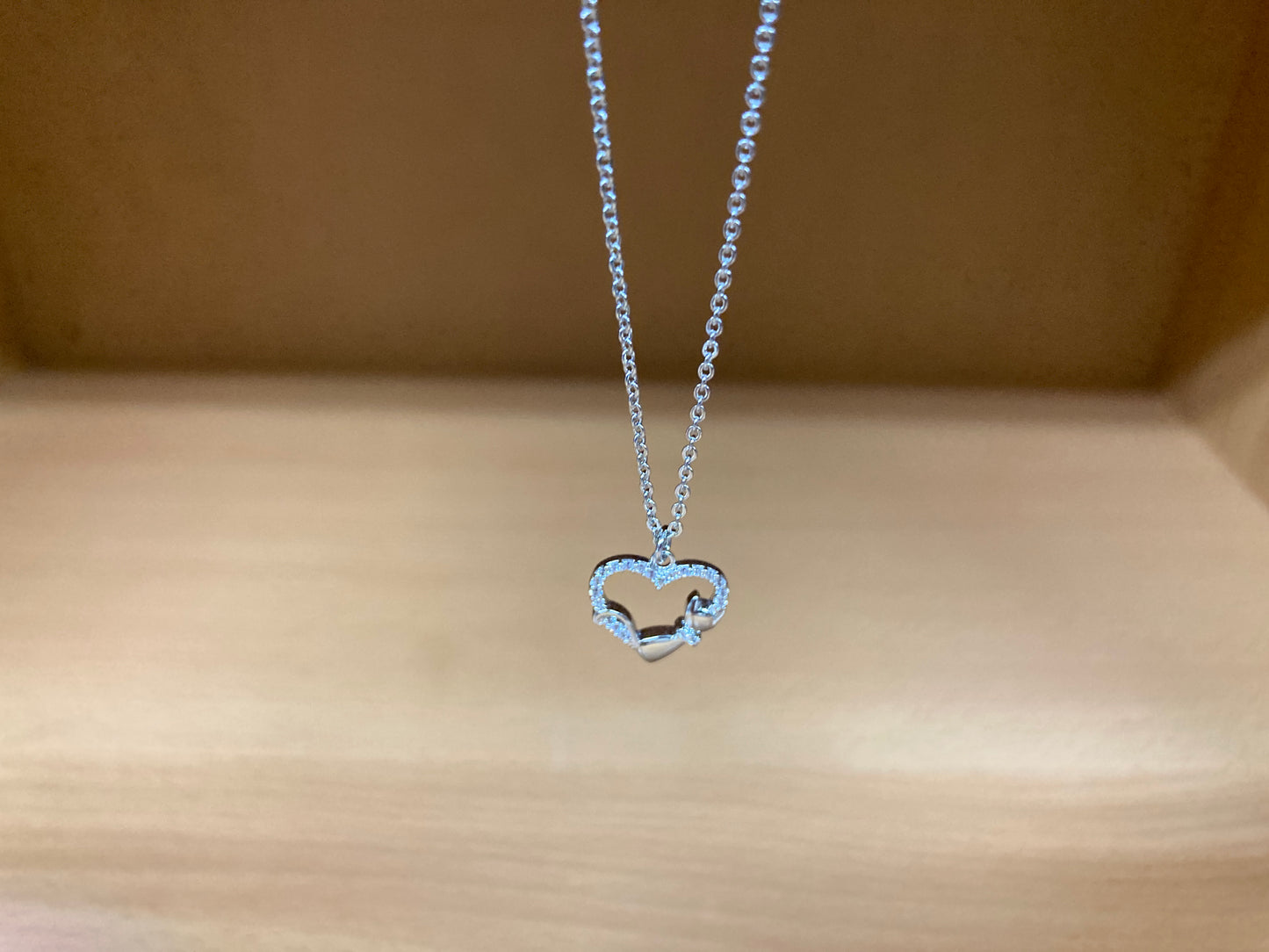 Tiny Treasures Seoul - Heart & Cat Necklace (Silver) 13