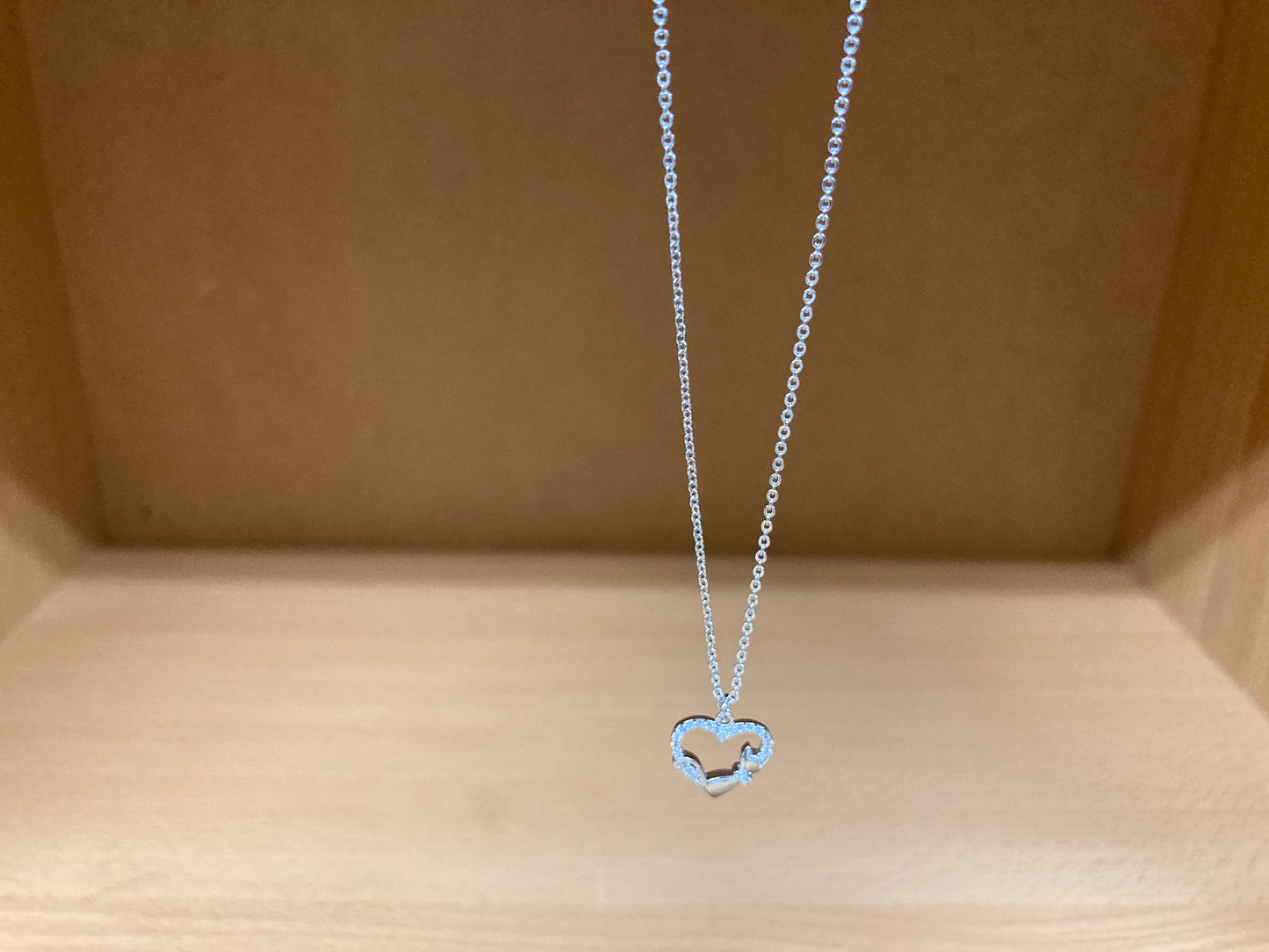 Tiny Treasures Seoul - Heart & Cat Necklace (Silver) 3