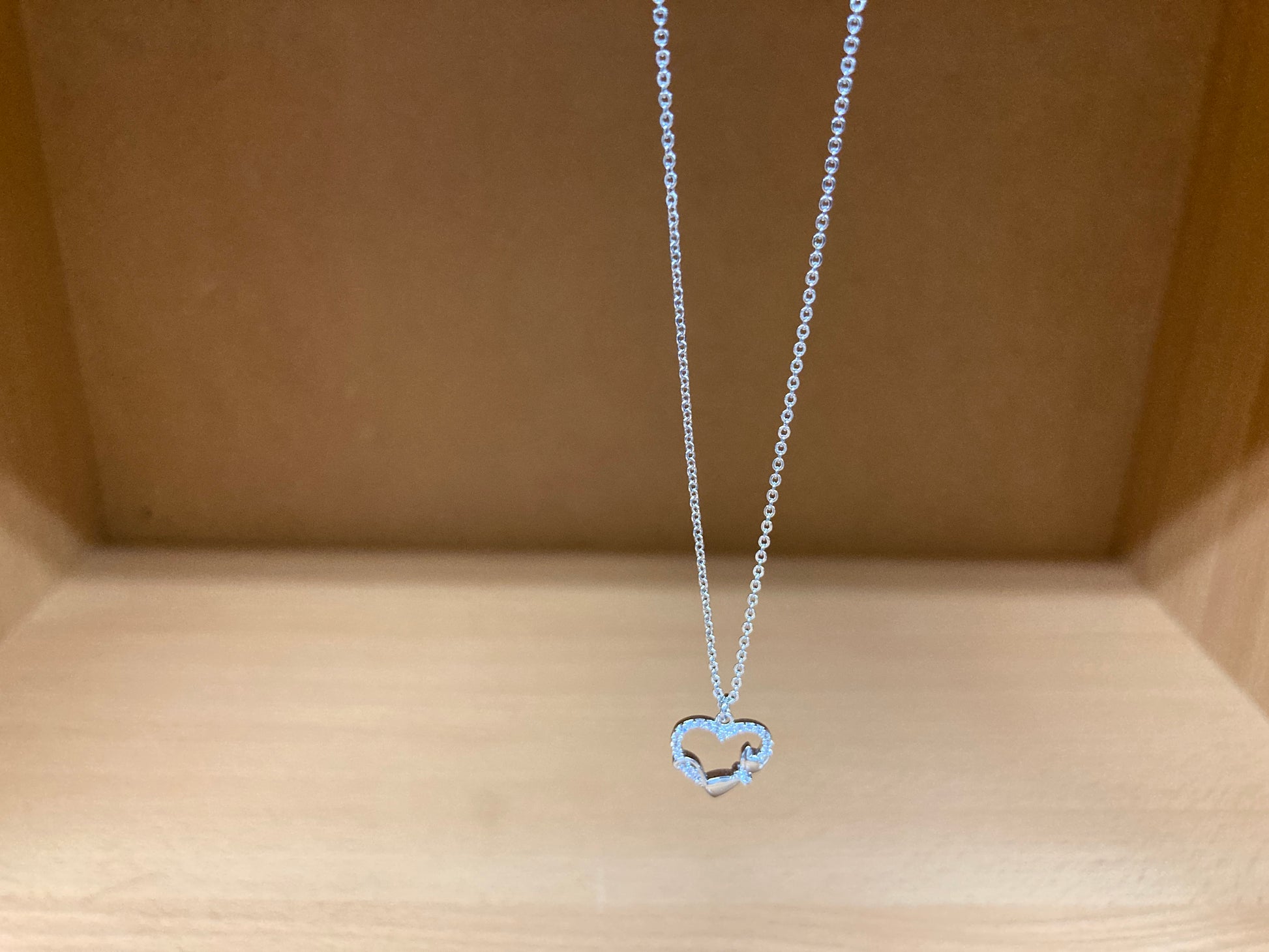 Tiny Treasures Seoul - Heart & Cat Necklace (Silver) 3