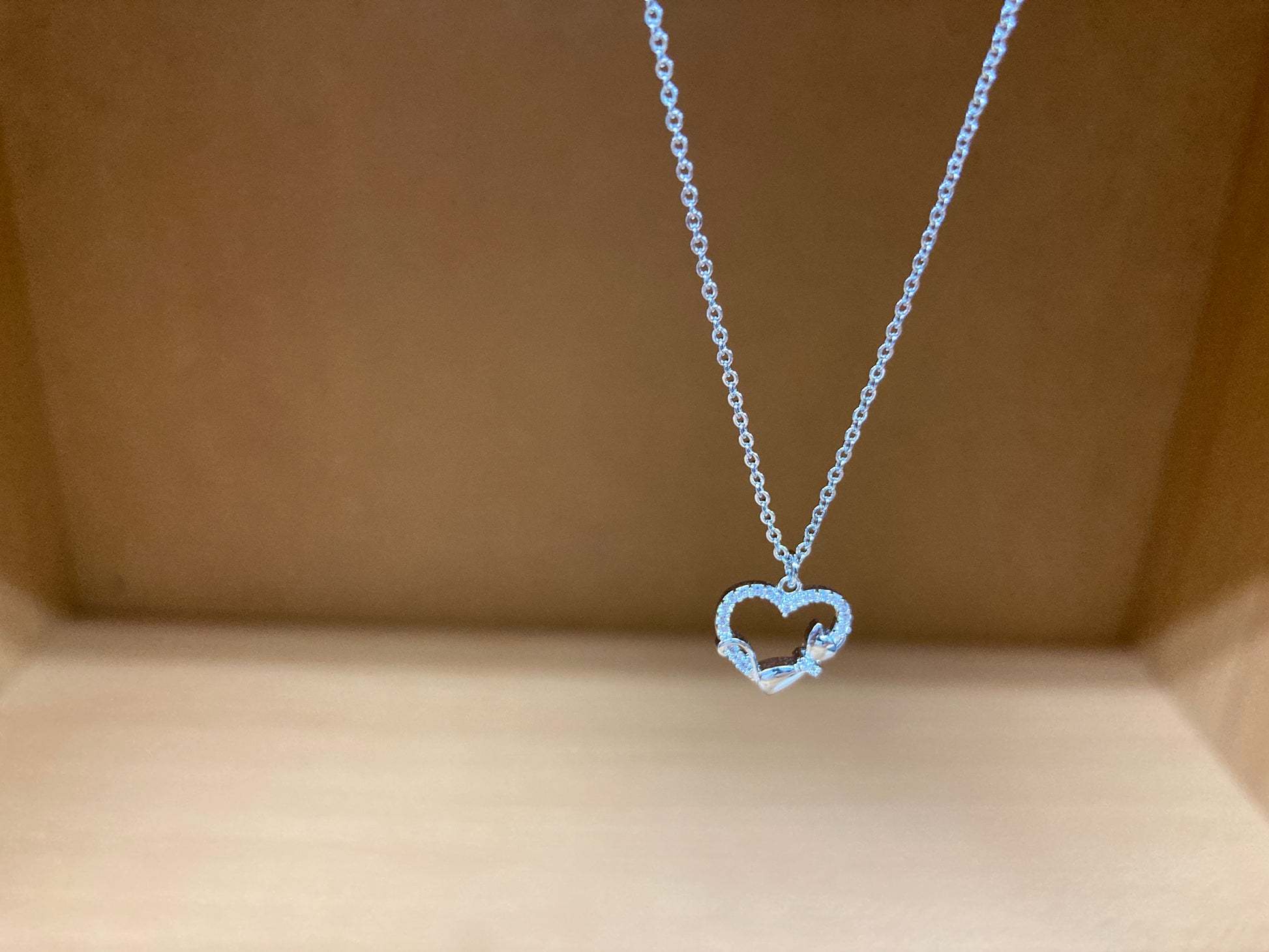 Tiny Treasures Seoul - Heart & Cat Necklace (Silver) 5