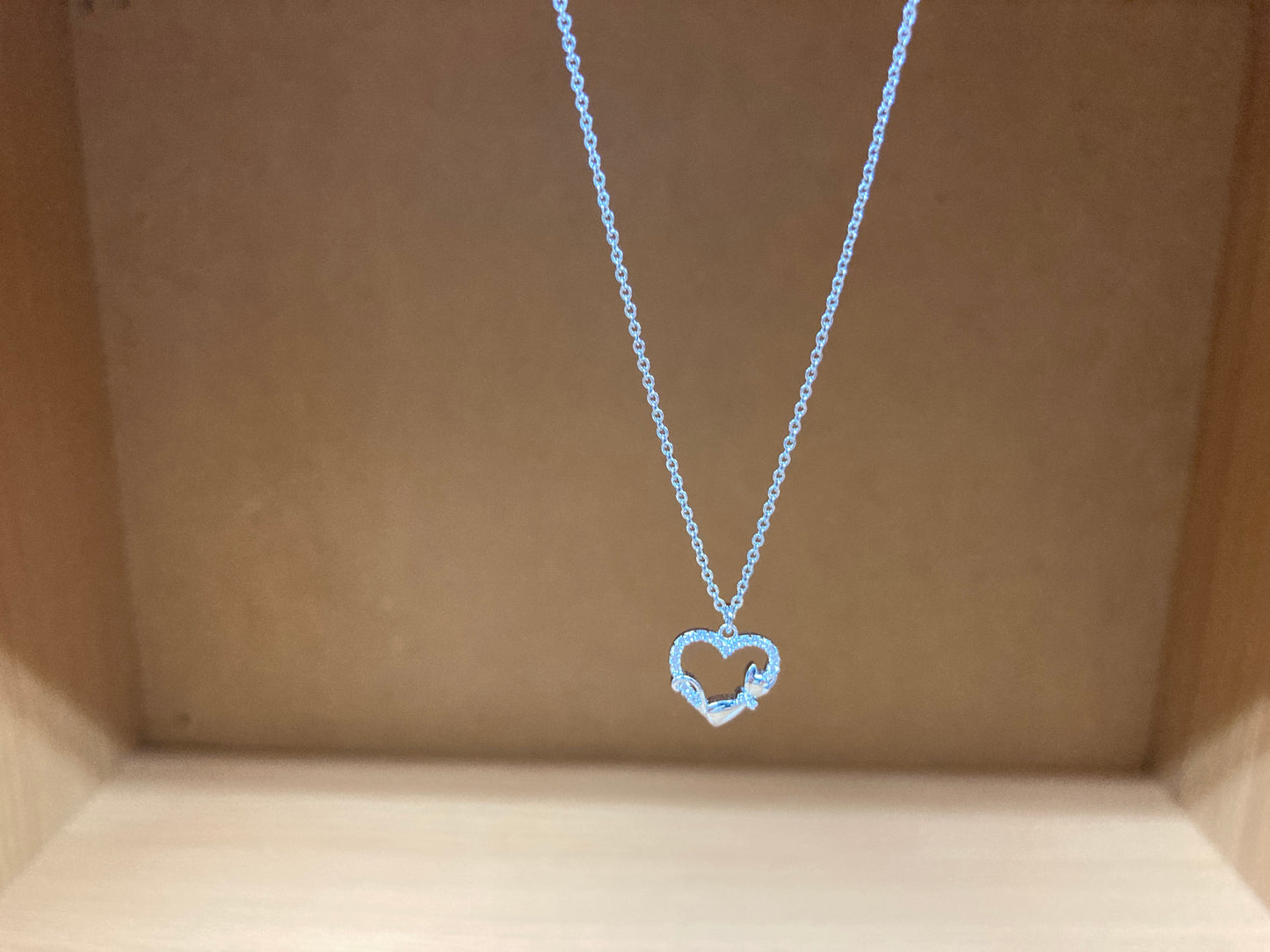Tiny Treasures Seoul - Heart & Cat Necklace (Silver) 8