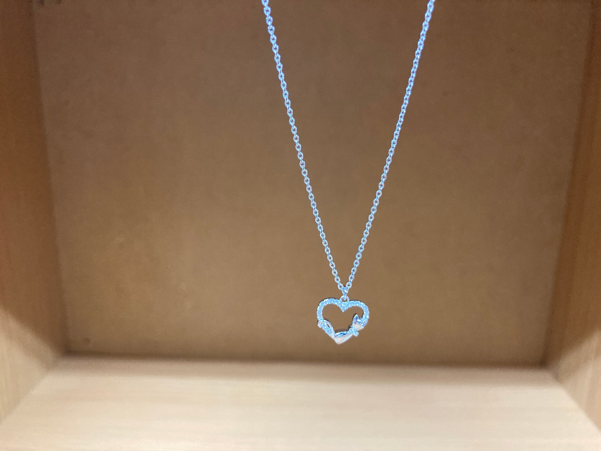 Tiny Treasures Seoul - Heart & Cat Necklace (Silver) 8