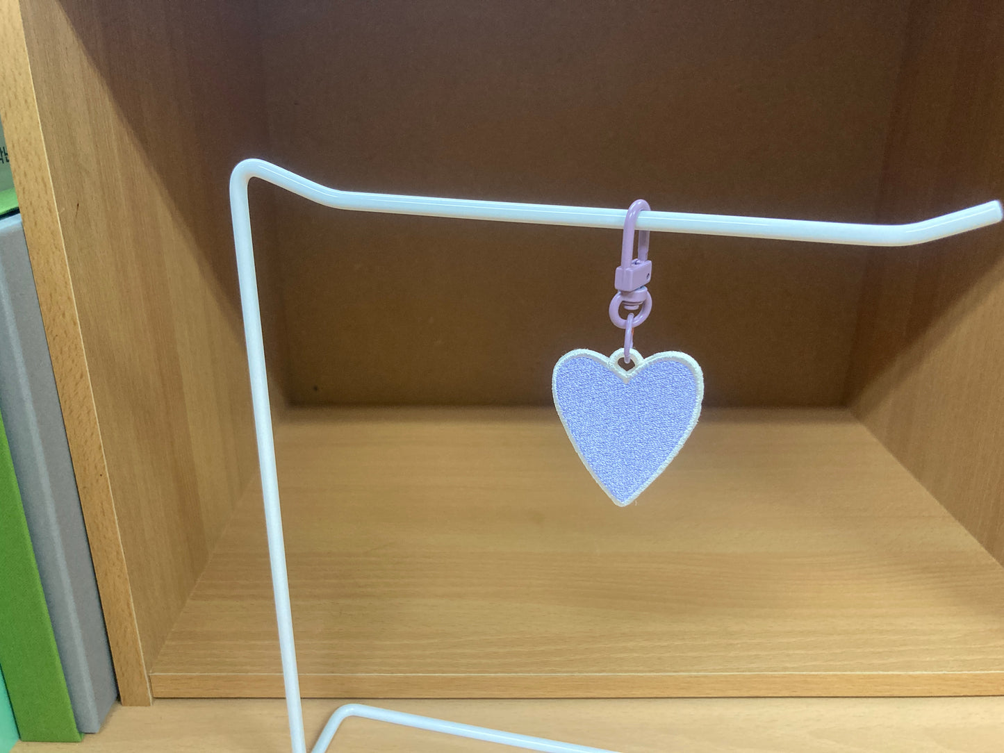 Tiny Treasures Seoul - Lavender Embroidered Heart Bag Charm 4