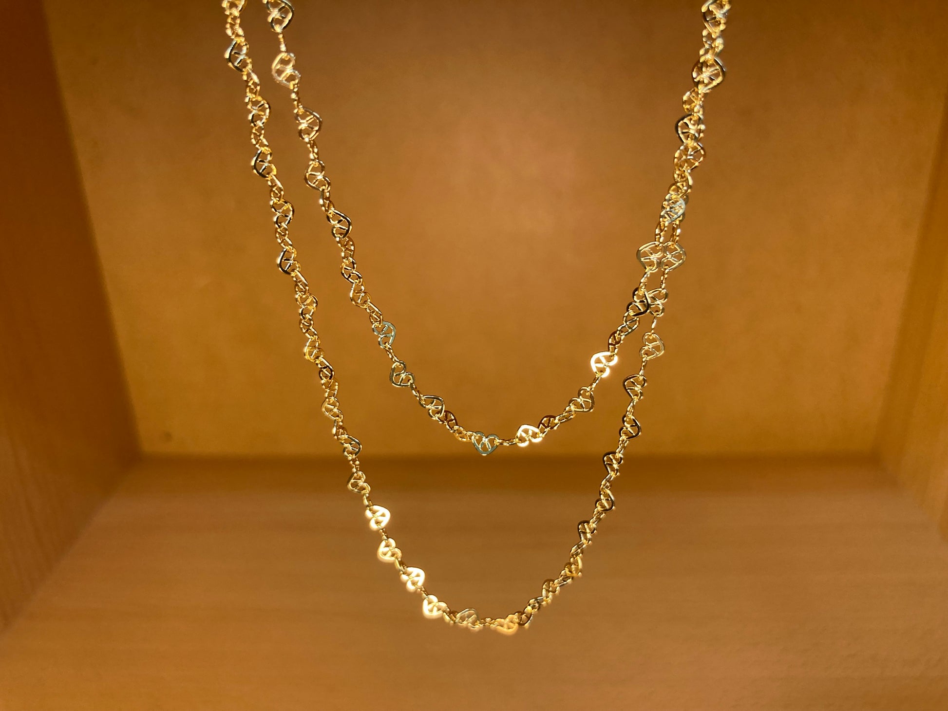 Tiny Treasures Seoul - Layered Heart Link Gold Necklace