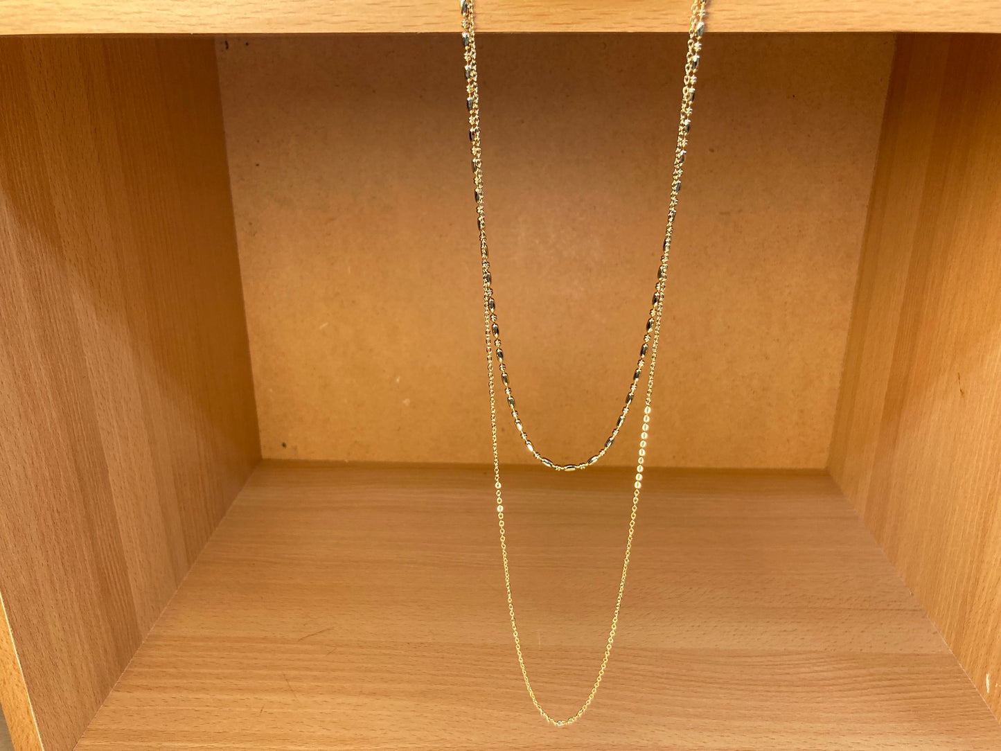 Tiny Treasures Seoul - Layered Textured Chain Necklace
