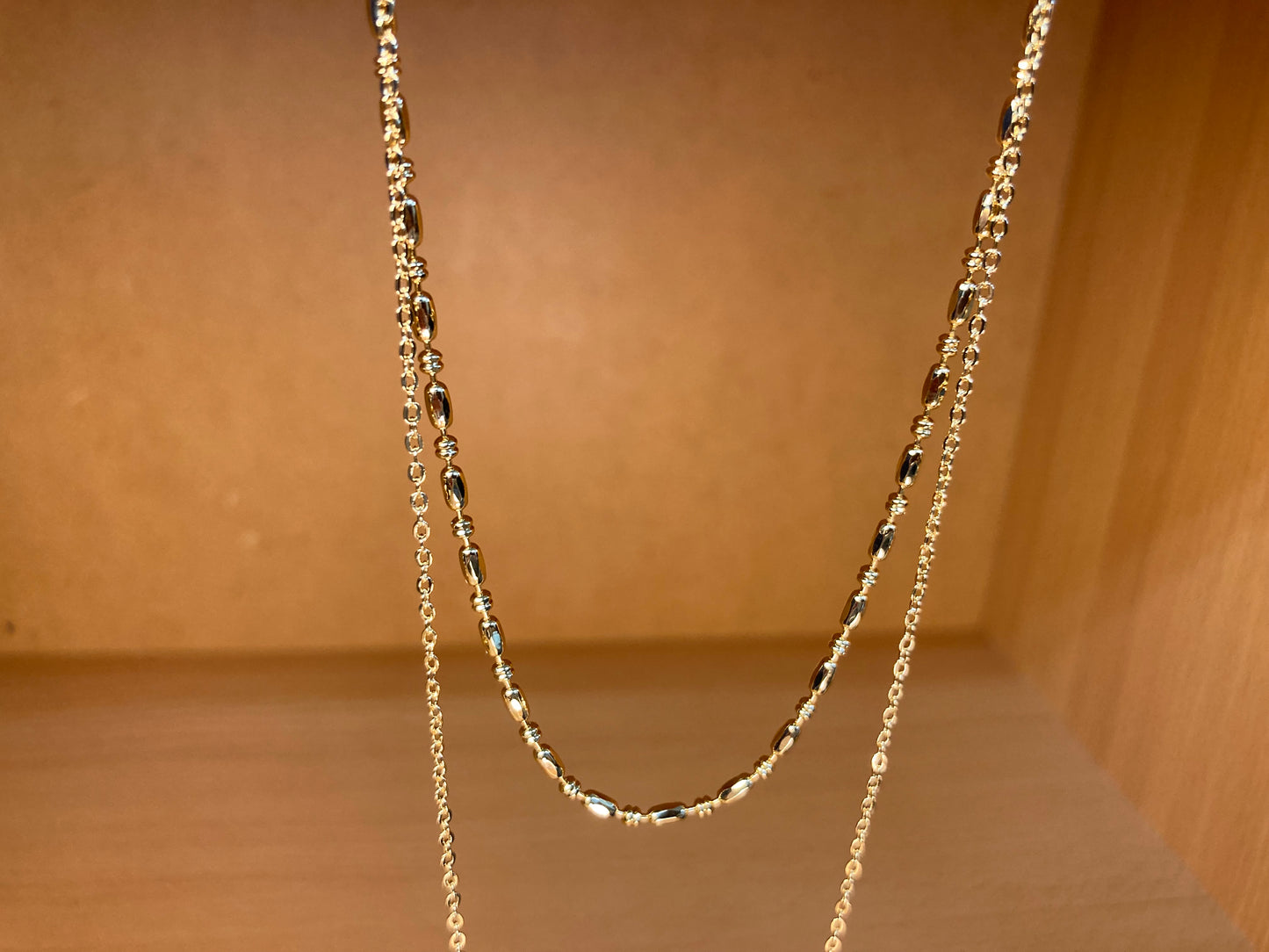 Tiny Treasures Seoul - Layered Textured Chain Necklace