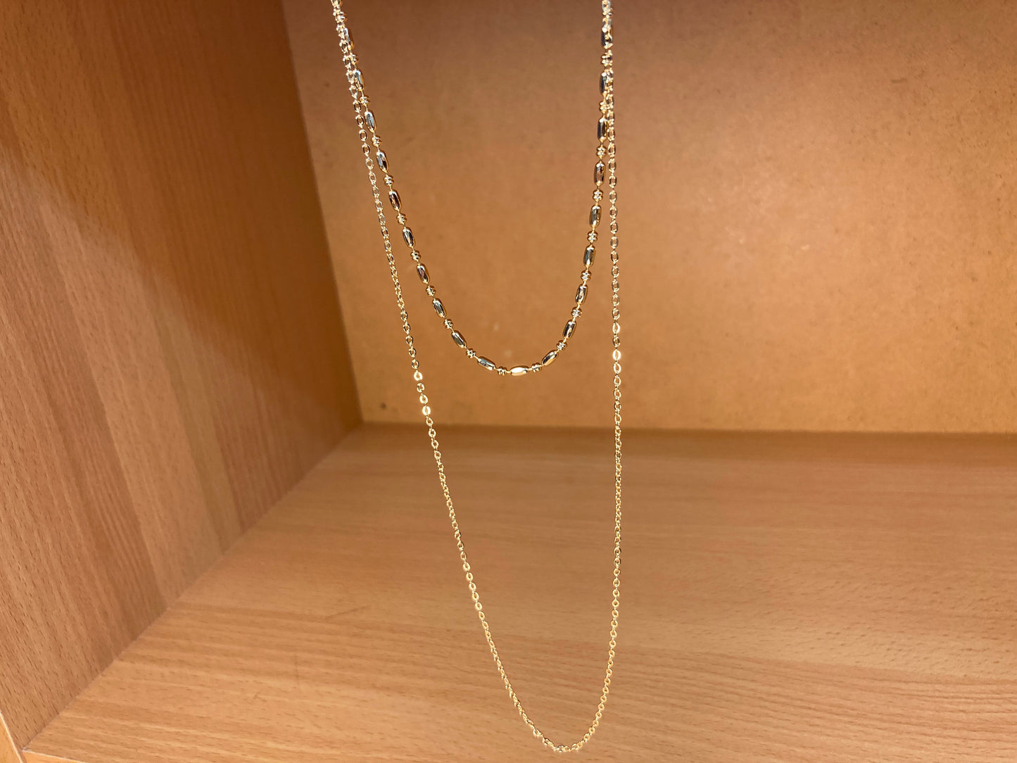 Tiny Treasures Seoul - Layered Textured Chain Necklace