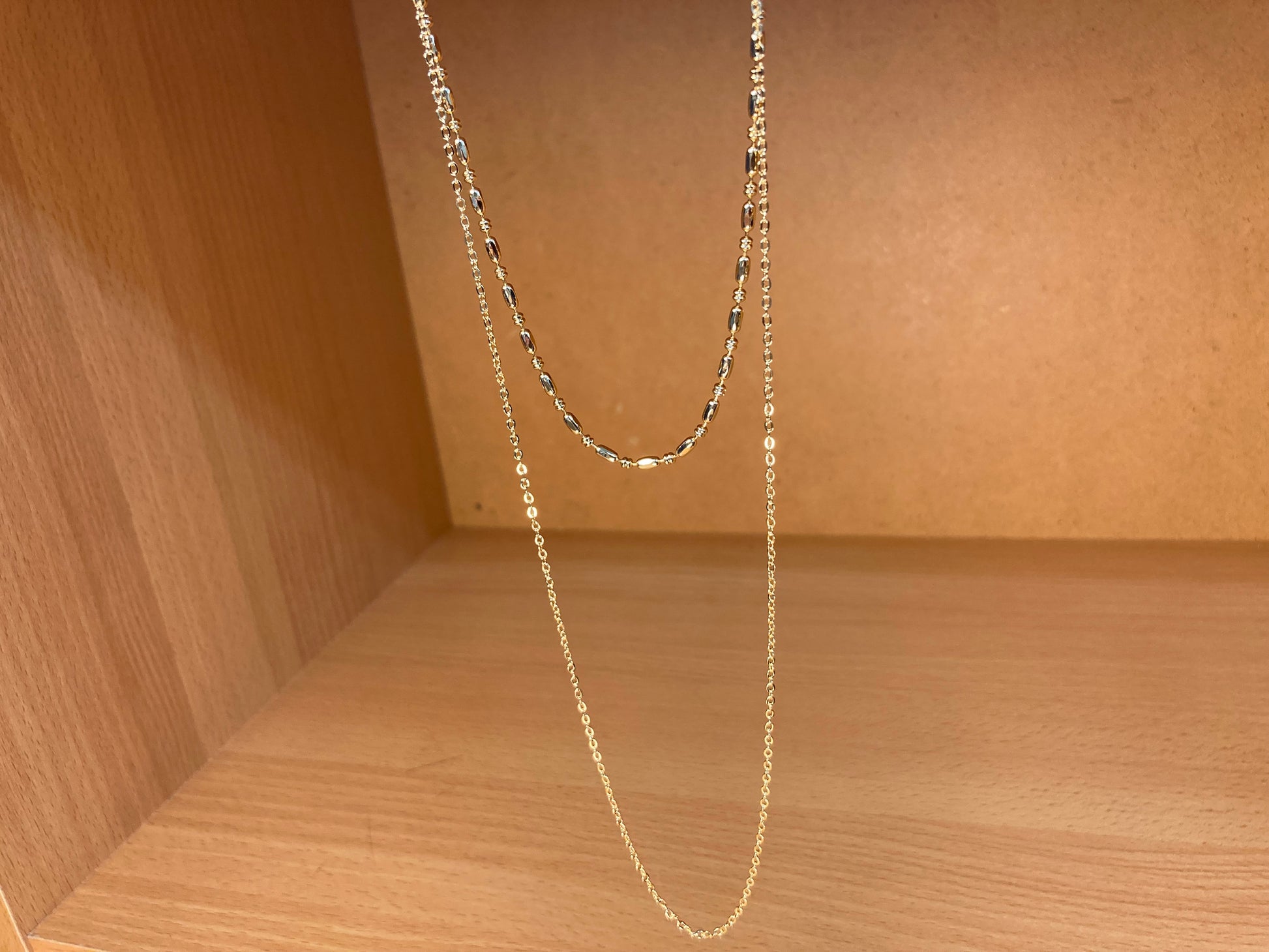 Tiny Treasures Seoul - Layered Textured Chain Necklace