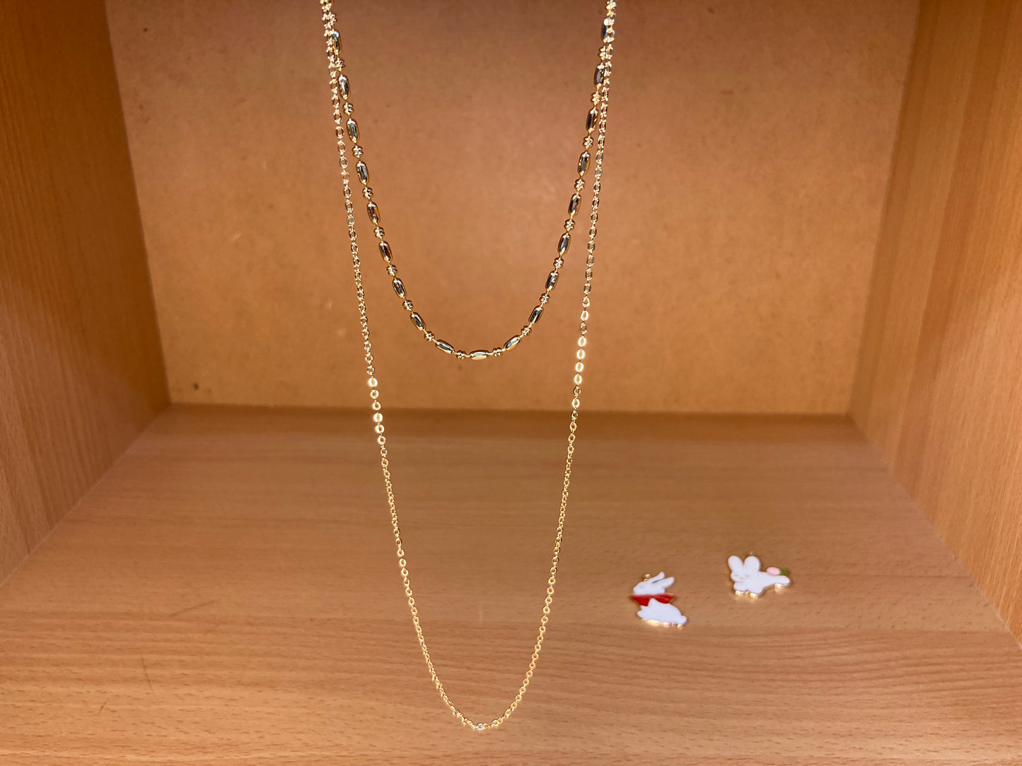 Tiny Treasures Seoul - Layered Textured Chain Necklace