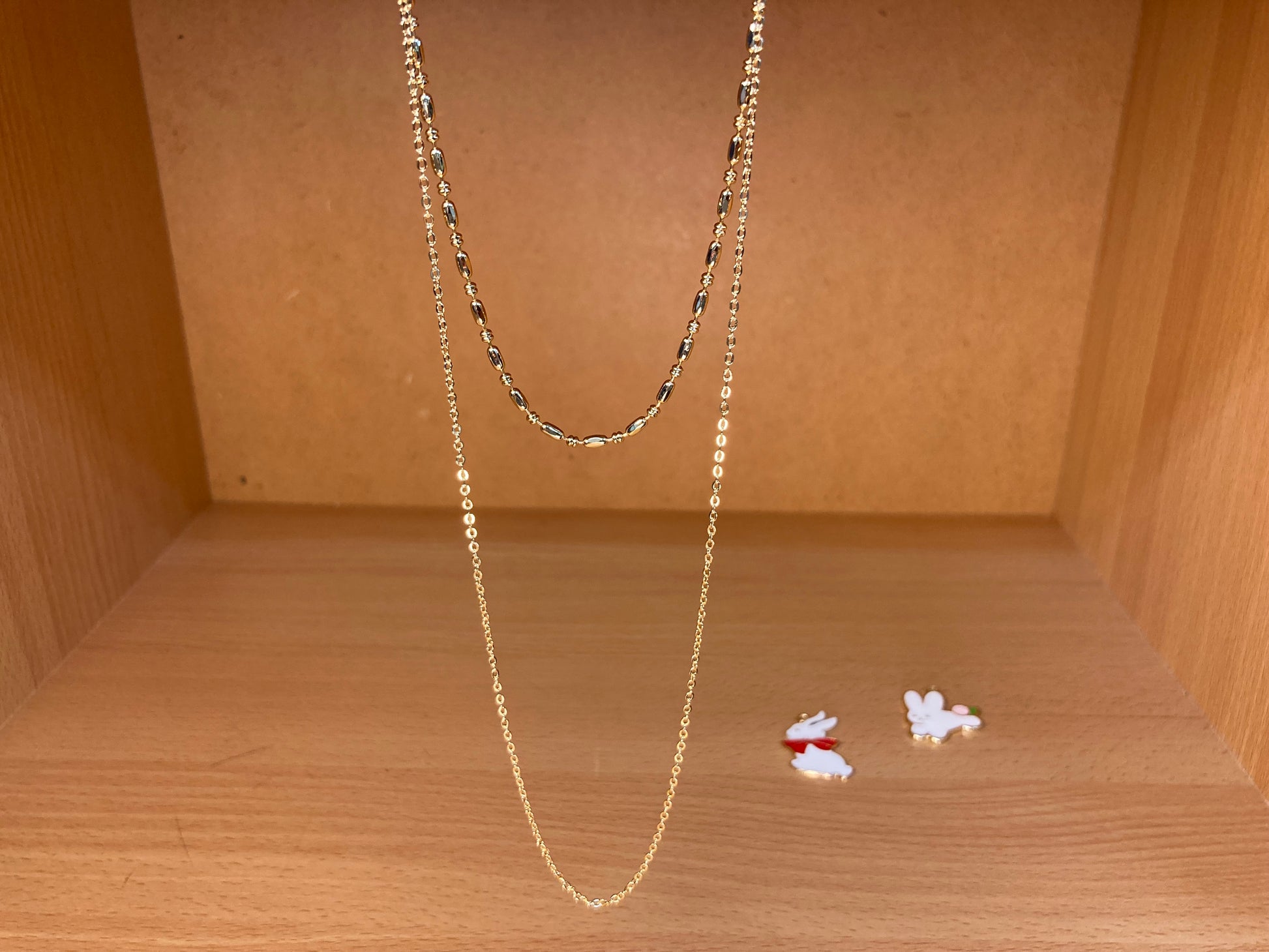 Tiny Treasures Seoul - Layered Textured Chain Necklace