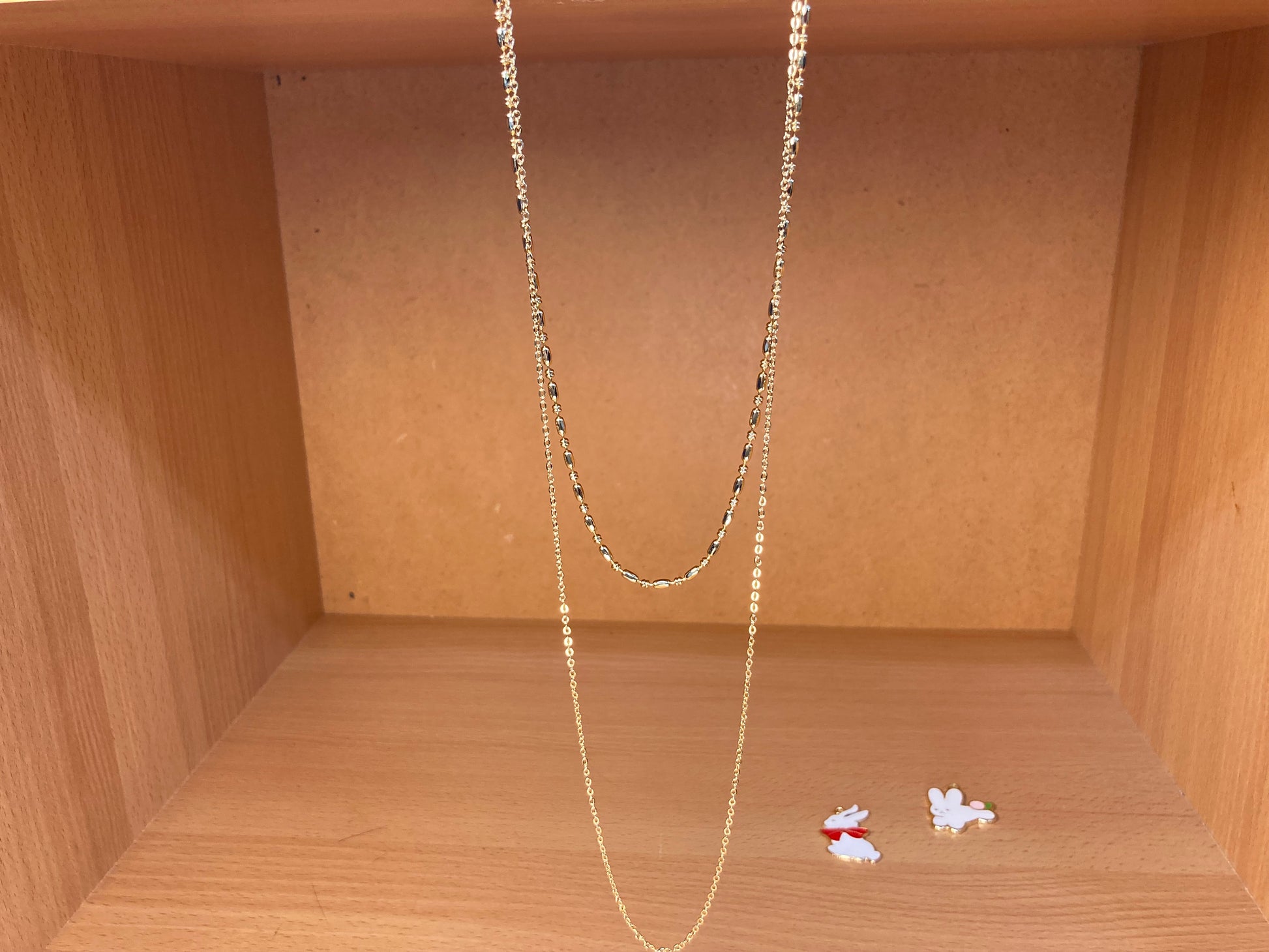 Tiny Treasures Seoul - Layered Textured Chain Necklace