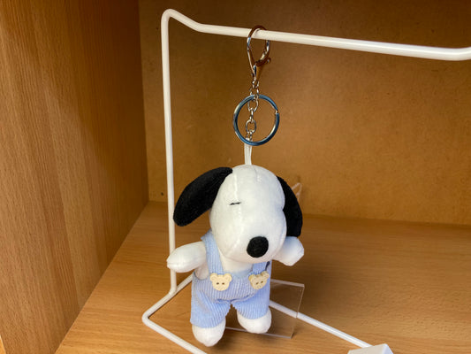 Light Blue Snoopy Plush Bag Charm Key Chain