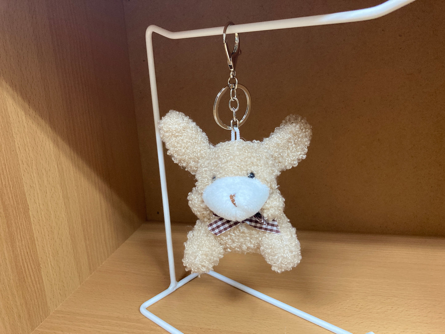 Tiny Treasures Seoul - Light Brown Teddy Bunny Plush Bag Charm 4