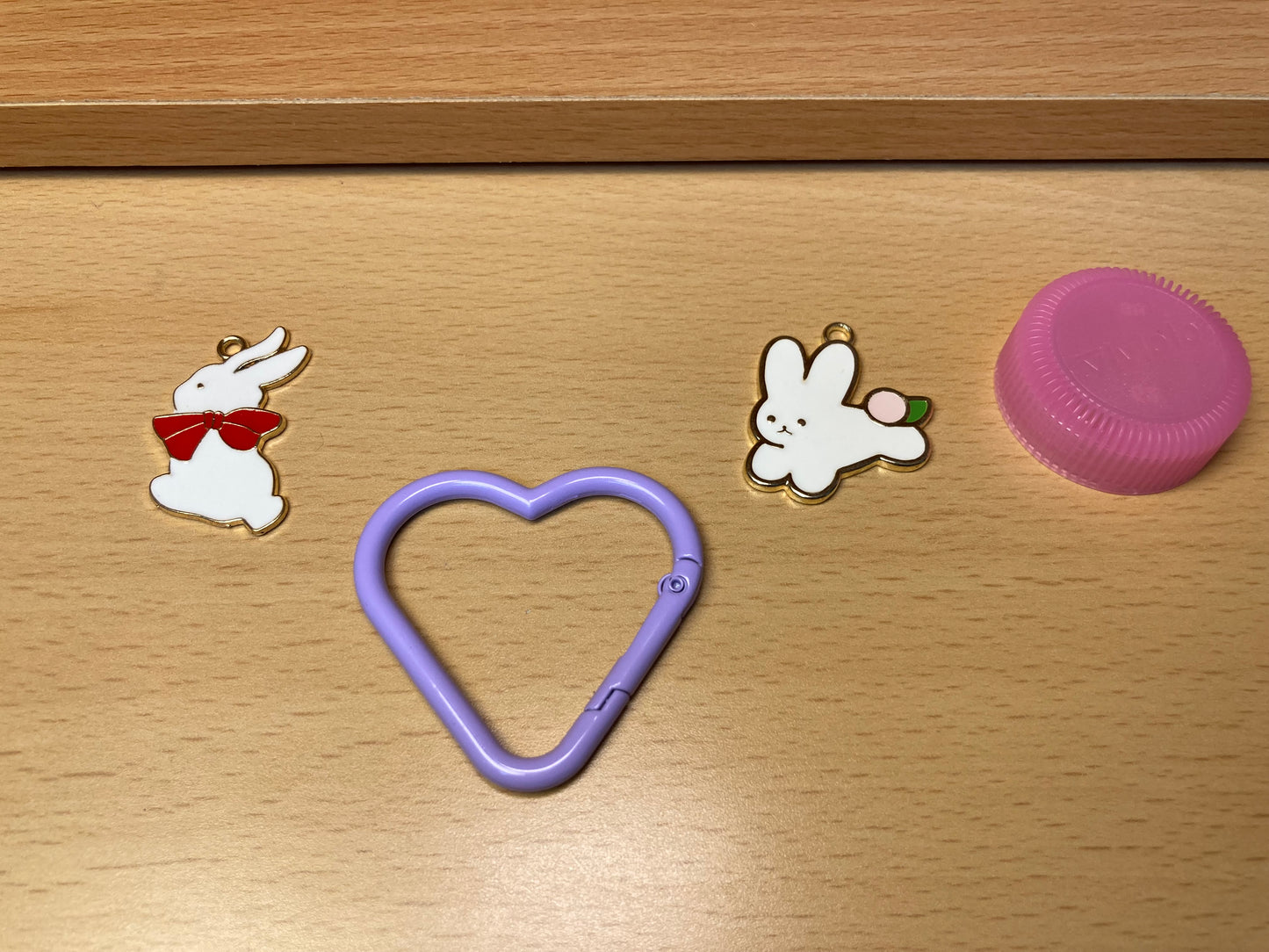 Tiny Treasures Seoul - Light Lavender Heart Shape Holder Key Ring