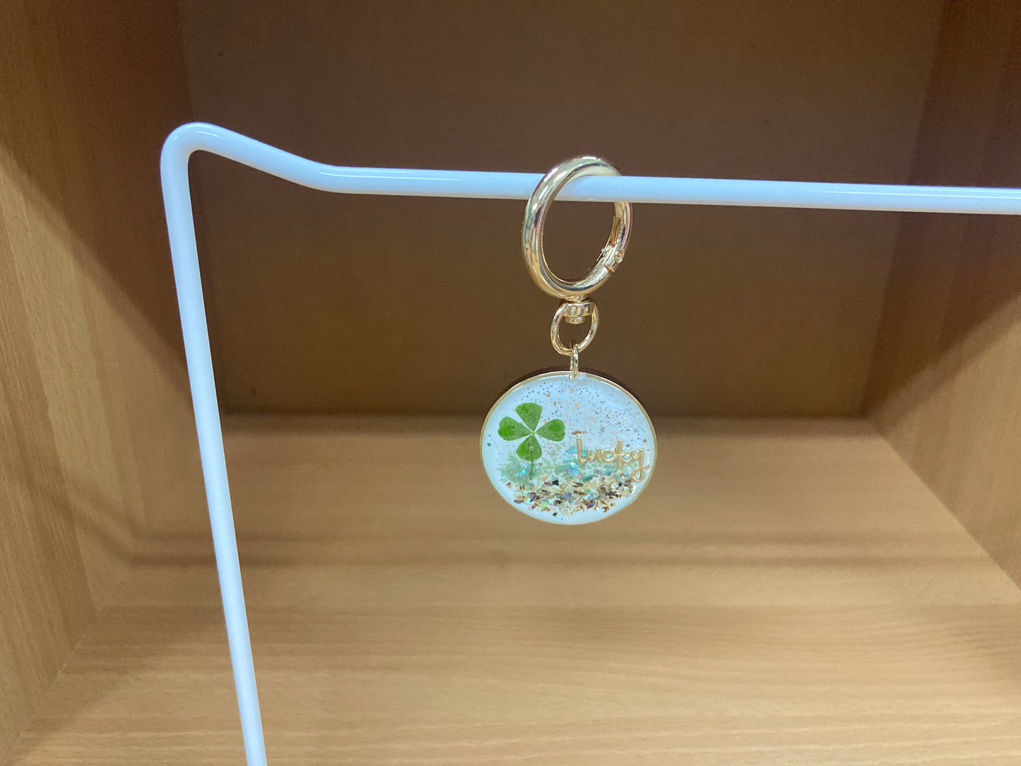 Tiny Treasures Seoul - Lucky Clover Glitter Bag Charm 5