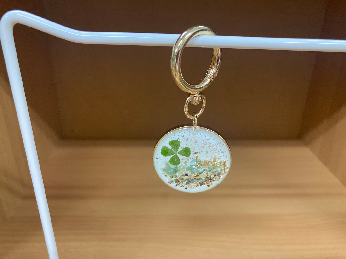 Tiny Treasures Seoul - Lucky Clover Glitter Bag Charm 6