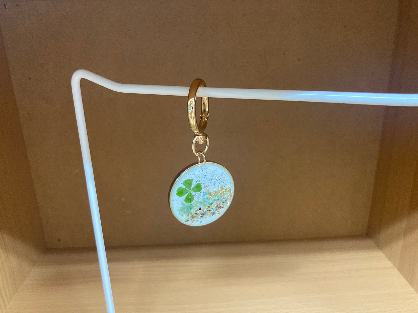 Tiny Treasures Seoul - Lucky Clover Glitter Bag Charm 7
